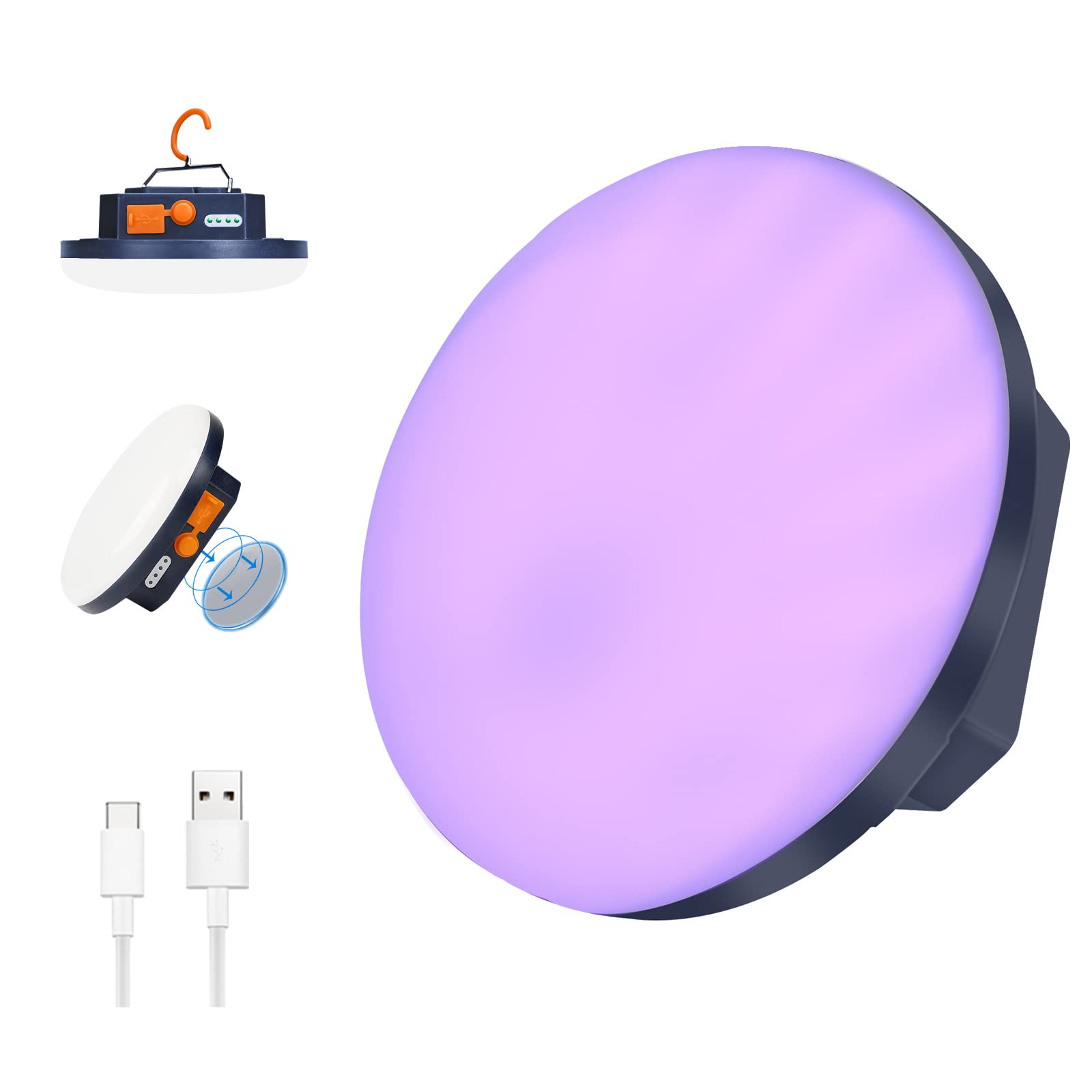 Iodoo Uv Flashlight Camping Light , 10000Mah 48 Led 395Nm Uv / 6500K Floodlight 3000Lm White Light Pet Urine Detector For Dog/Cat Urine, Dry Stains, Bed Bug