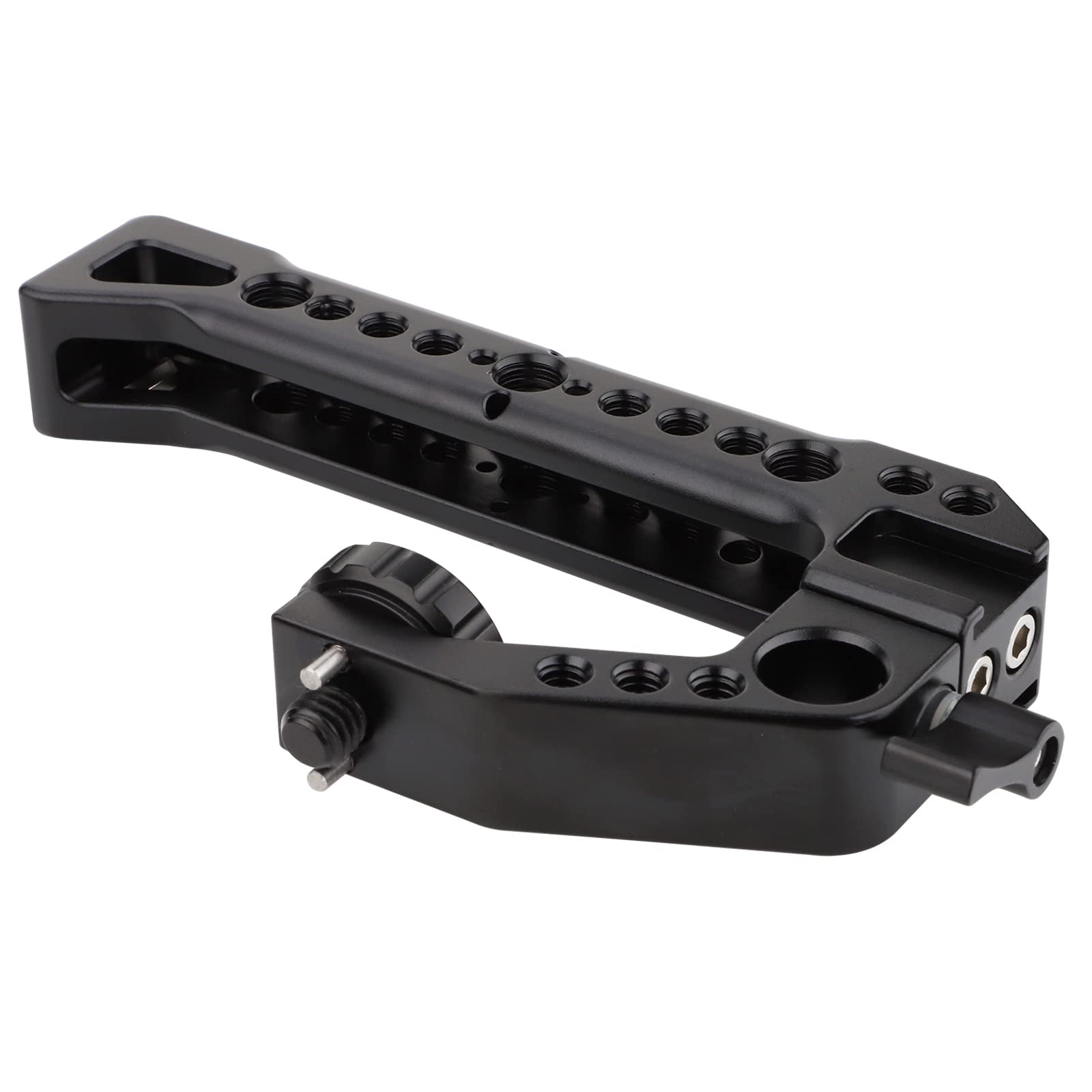Akirood Universal Top Handle Grip,Video Stabilizing Rig With 3/8” Arri Locating Pins For Microphone, Led Light, Monitor, Easy Low Angle Shots