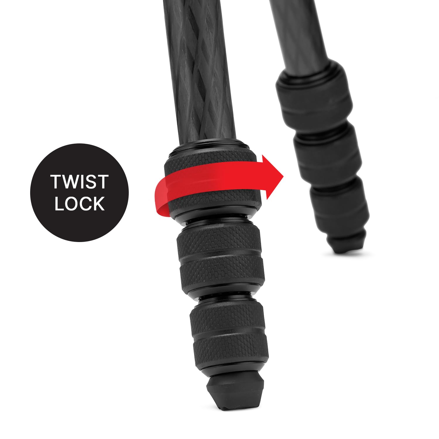 Manfrotto Be Gt Pro 4-Section Carbon Fiber Travel Tripod Legs, Black Matte