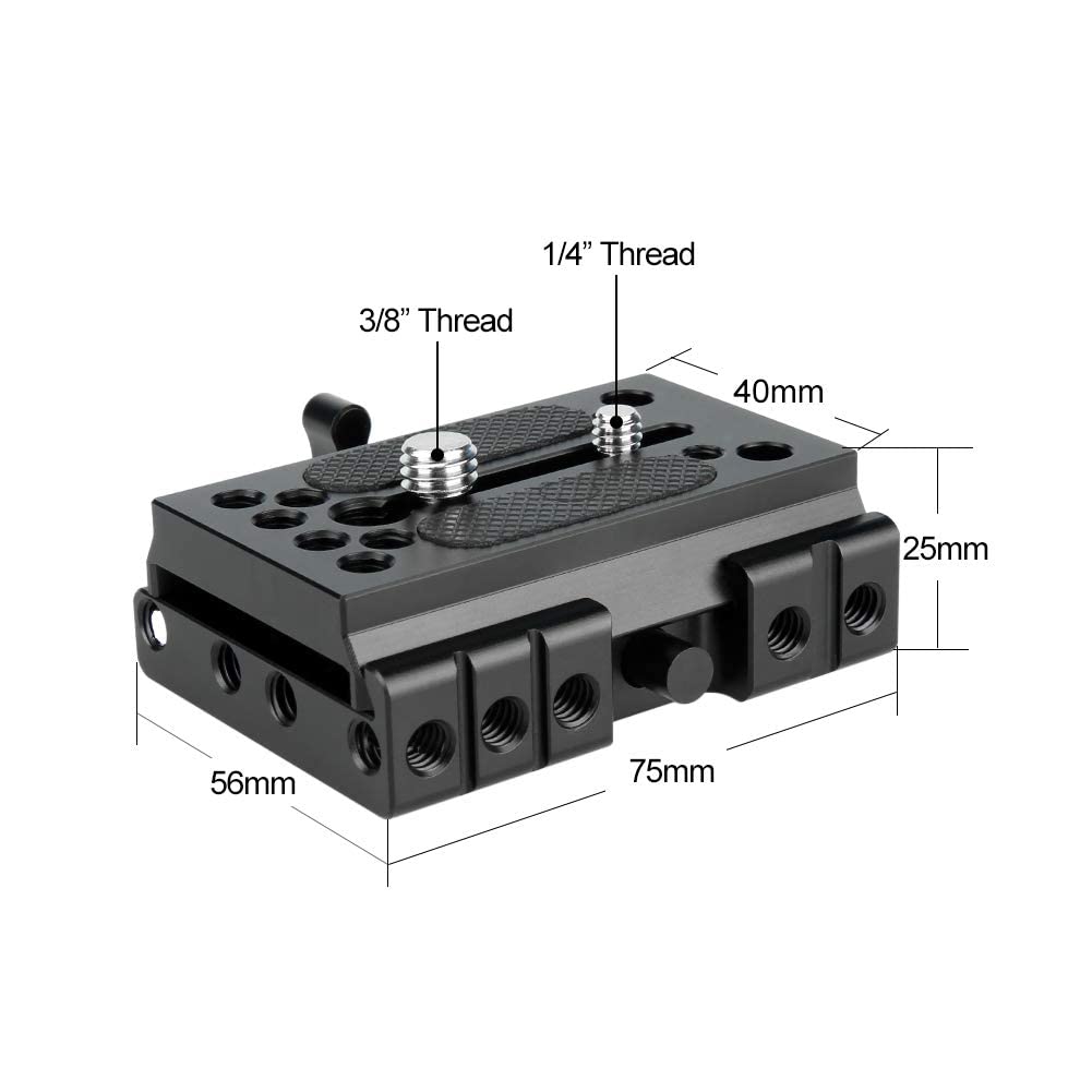 Niceyrig Quick Release Camera Cage For Canon Eos R/Rp/7D/6D/5D/, Nikon D810/Dd850/D750/Z6 Ii, Universal Dslr Slr Half Cage - 231