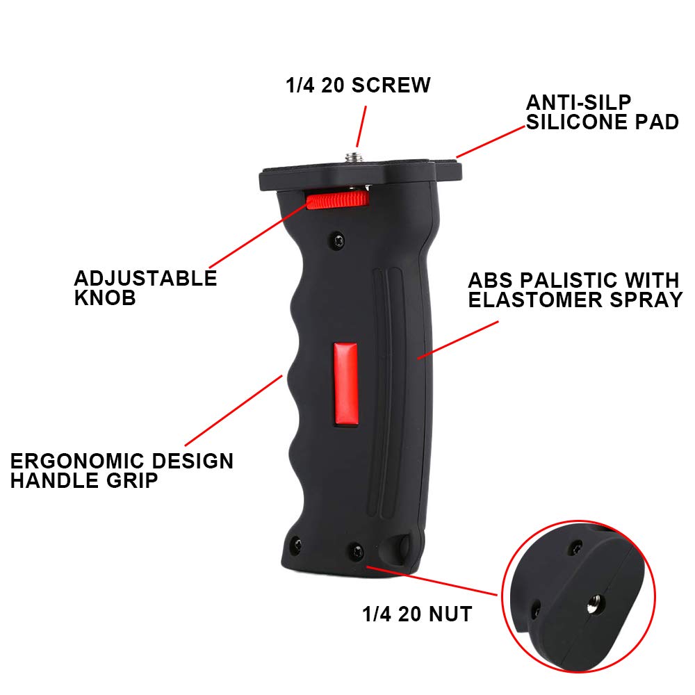 Weihe Poyinco Wide Platform Pistol Grip Camera Handle Camera Stabilizers With 1/4" Screw For Slr Dslr Dc Canon Nikon Sony Iphone Xiaomi Smartphone