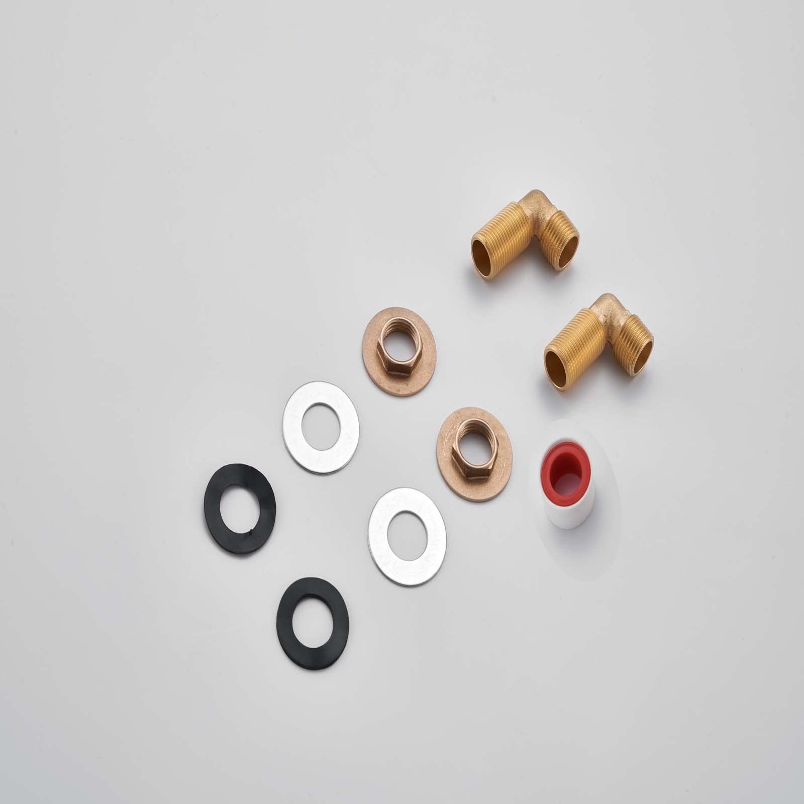 Aplwy Commercial Faucet Installation Kit, 1/2" Ips Male X 1/2" Ips Male Faucet Adapter, Backsplash Mount Set For Stainless Steel Commercial Kitchen Prep & Utility Sink - 2Pcs