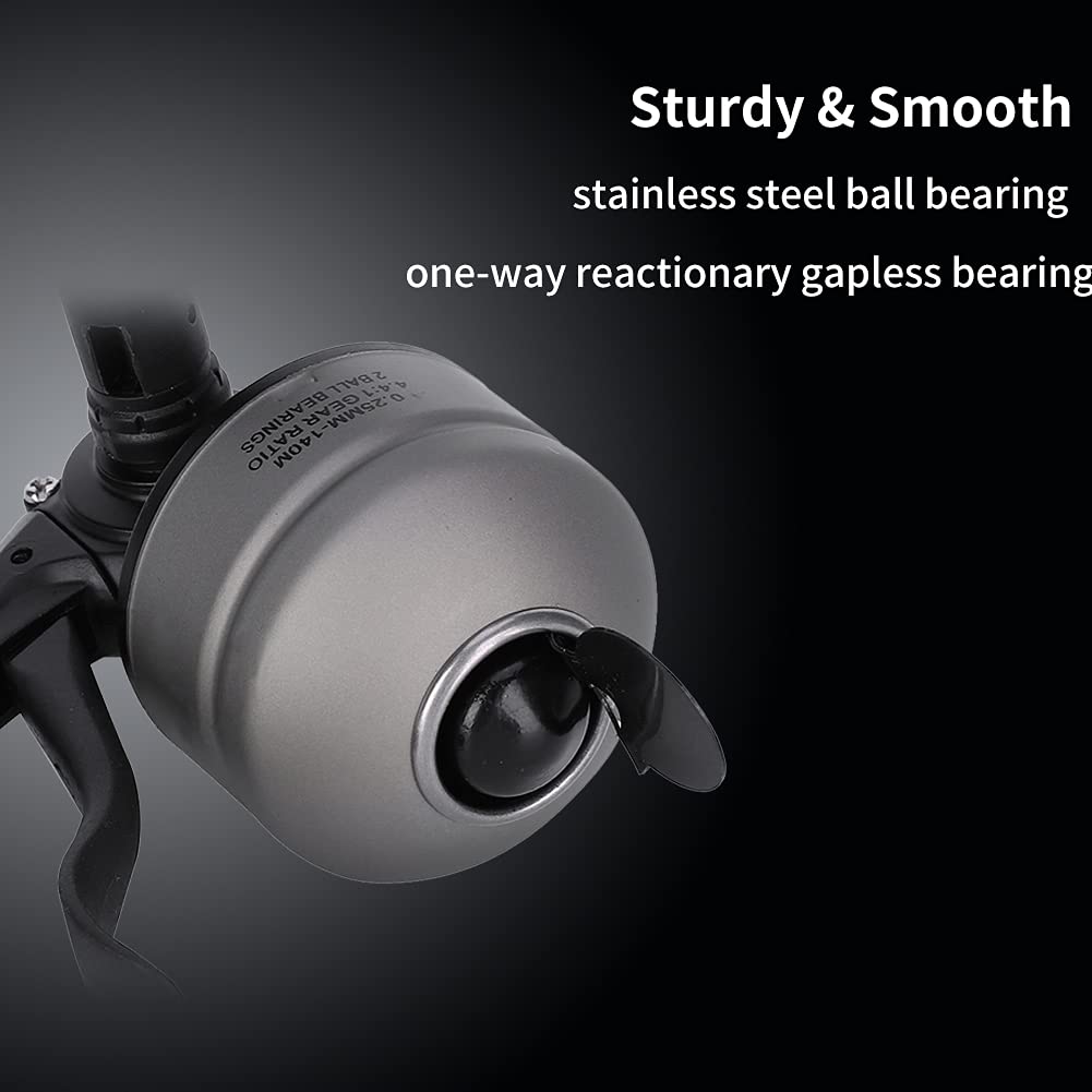Keenso Fishing Reels Trigger, Us200 4.4:1 Luya Handbrake Reels Fishing Line Wheel Fishing Reel With Inside Line Closed Round