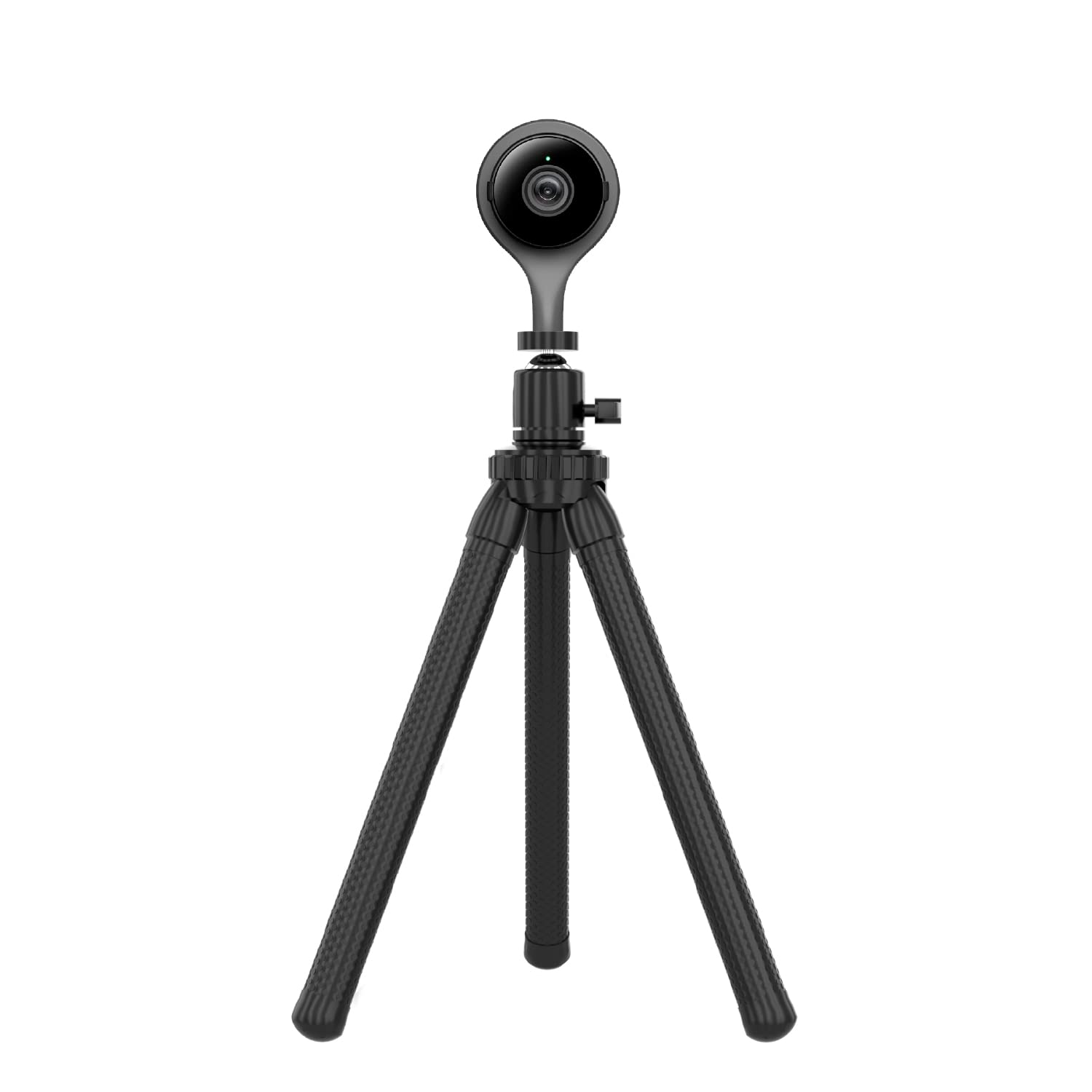 Talkworks Tripod Stand With Flexible Posable Legs-Compatible With Nest Camera-Multi-Purpose Mount Travel Tripod With 1/8 Screw Mount-Rotating Head,Black,14036