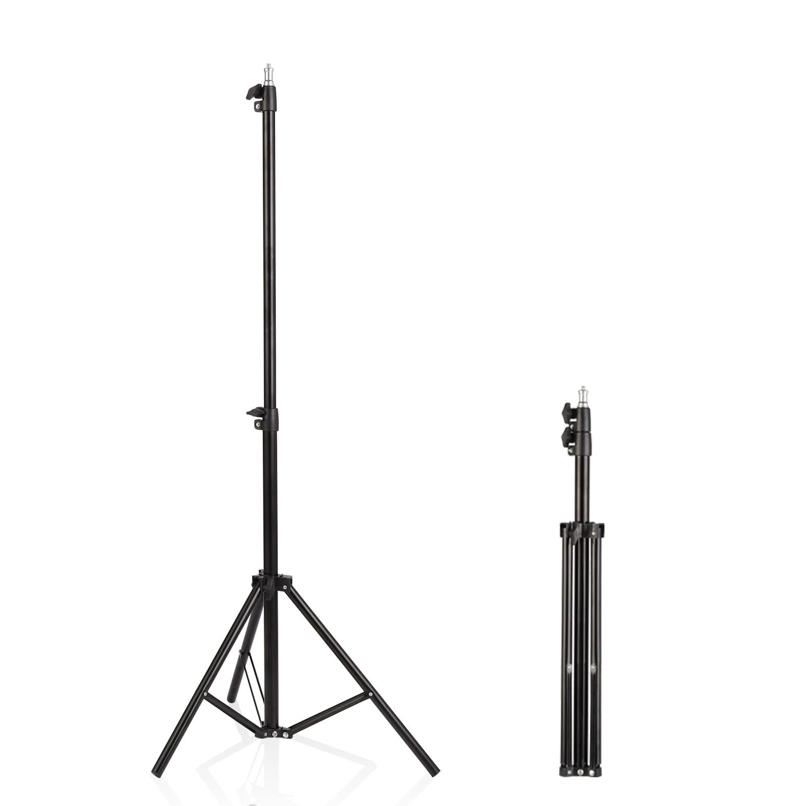 Clarvise Tripod Stand, Adjustable Height, Photography/Projector Light Stand, Compatible With Cameras, Lights, Projectors - (Black, 22-63")