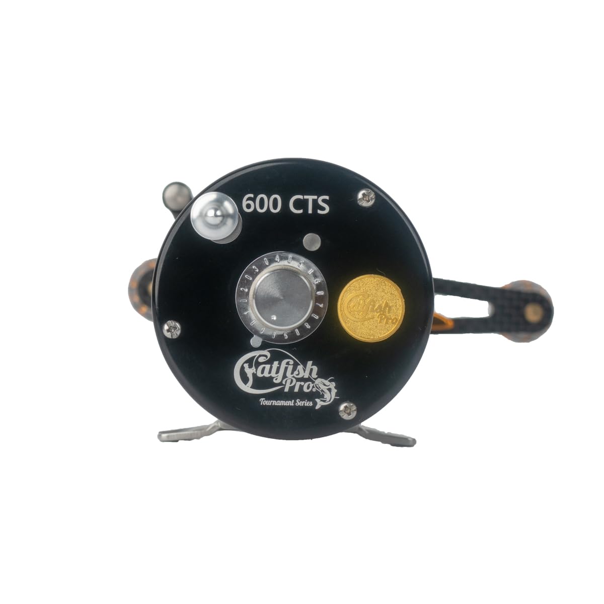 Catfish Pro Tournament Series 600Cts Round Baitcasting Reel - 6+1 Stainless Steel Ball Bearings, 5.3:1 Gear Ratio, 19Lb Drag, Brass Gears, Centrifugal Brake, Durable & Powerful For Big Catfish Fishing