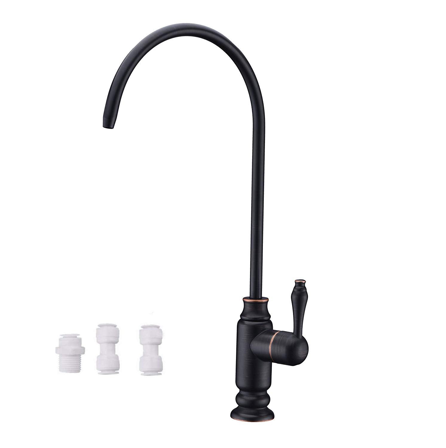 Kmeino Oil Rubbed Bronze Water Drinking Faucet, 100% Lead-, Universal Fit For Ro Systems, Low Noise, Ceramic Disk Cartridge, Sink Mount