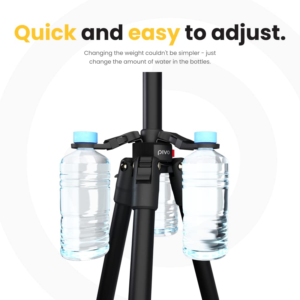 Pivo Travel-Friendly Lightweight Stylish & Sturdy Construction Photo Video Studio Universal Tripod Adjustable Weight Clip-On Accessory For Stabilizing Tripods