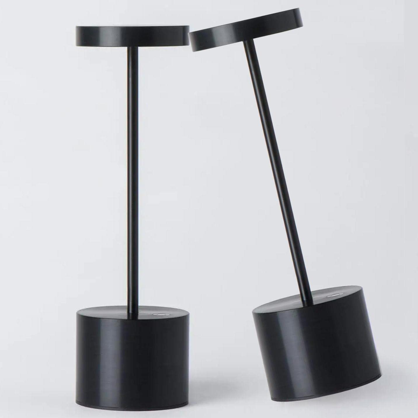 Yiben 2Pack Cordless Table Lamp, Rechargeable Led Battery 5000Mah Metal Usb Portable Powered Desk Lamp, 3 Levels Brightness Light For Restaurants Outdoor (2Pack 10.25In Black)