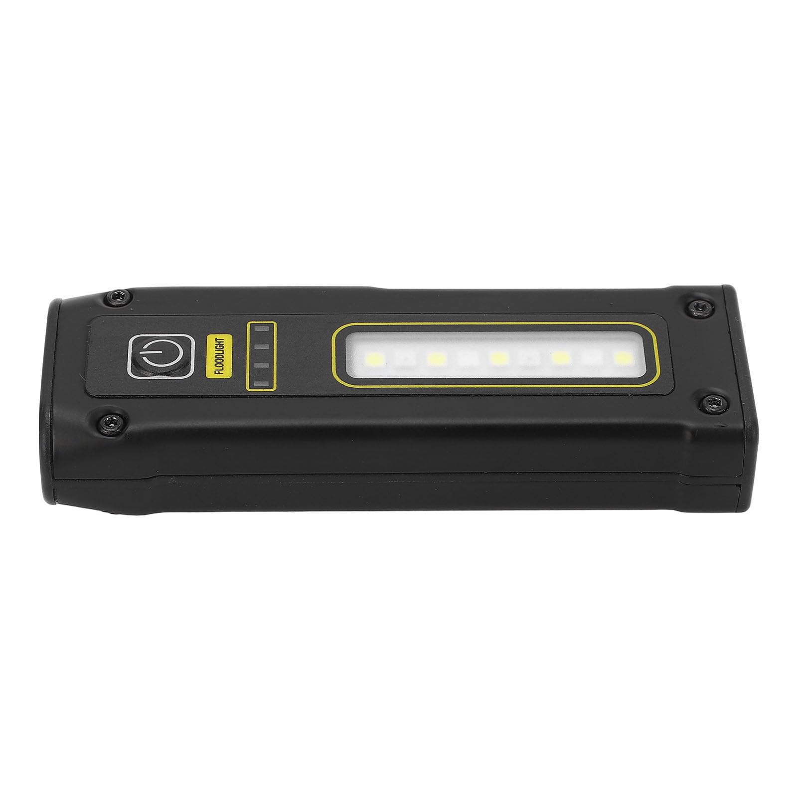 Hyuduo 1500Mah Magnetic Flashlight, Black Flashlight Spot Light Magnet Suction Ipx4 Waterproof Rechargeable Warning Flashlight 1500Mah, Handheld Flashlights