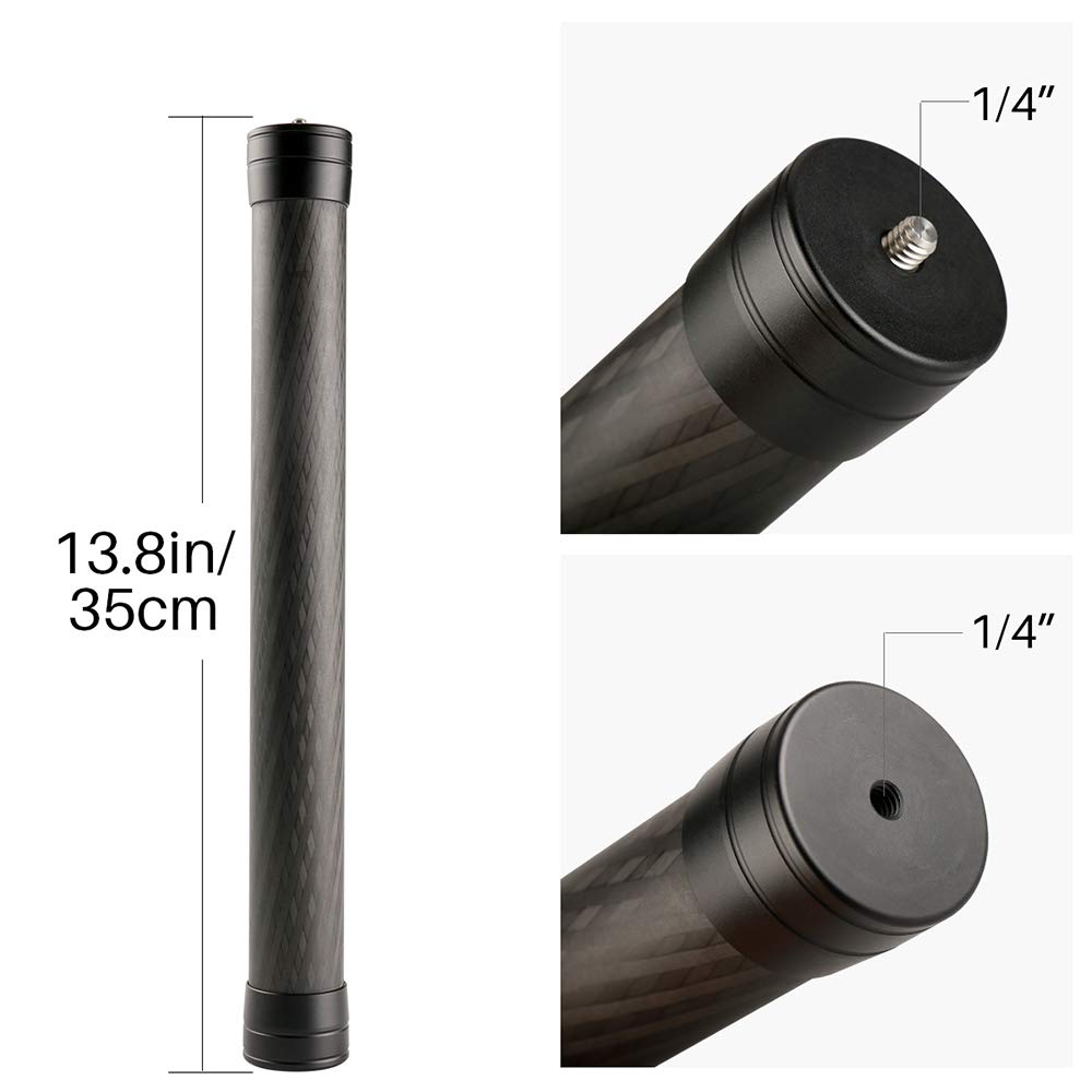 Bortt Stabilizer Extension Rod Professional Stabilizer Extension Pole Stick Rod Monopod Carbon Fiber With 1/4 Inch Screw 35Cm Long For -S Crane 2/3 Ak4000/ Ak2000 Moza Air 2