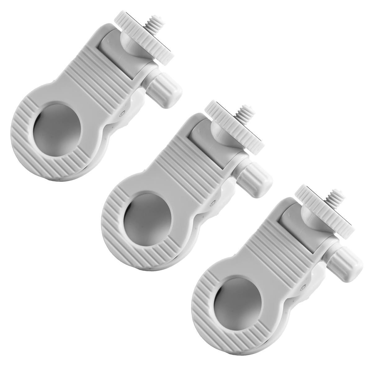 Squequ 3 Pack Selfie Light Clip Replacement Attachement With 1/4 Screw Connector Stand Phone Mount Clamp Holder For Clip On Phone Light Portable Led Video Lights Webcam Monitor Screen Usb Camera