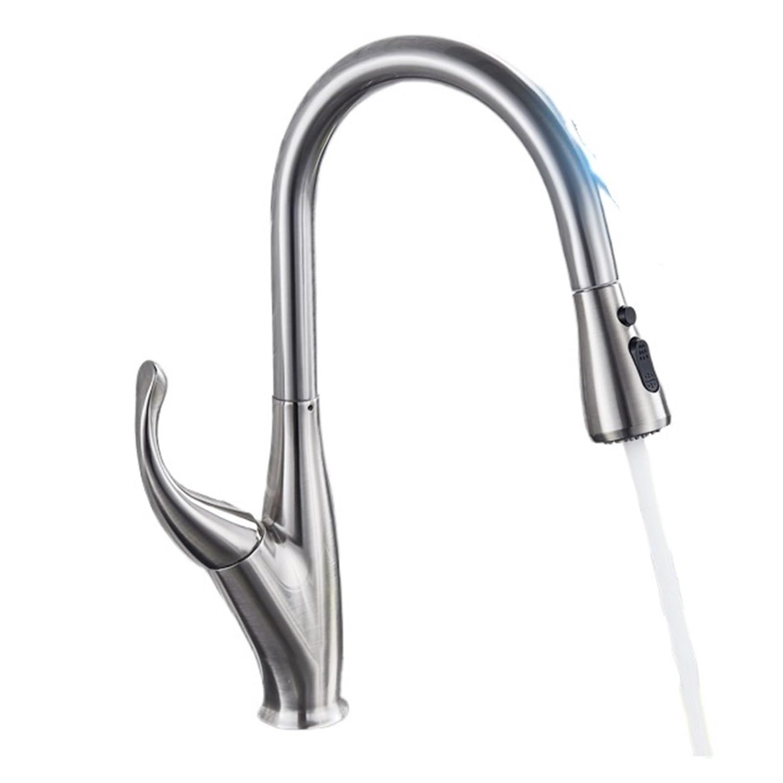 Erbra Kitchen Faucet Three Colors Pull Out Sensor Kitchen Faucet Black Sensitive Touch Control Faucet Mixer Kitchen Touch Kitchen Mixer Tap Sturdy Durable (Color : Brushed C, Size : 1)