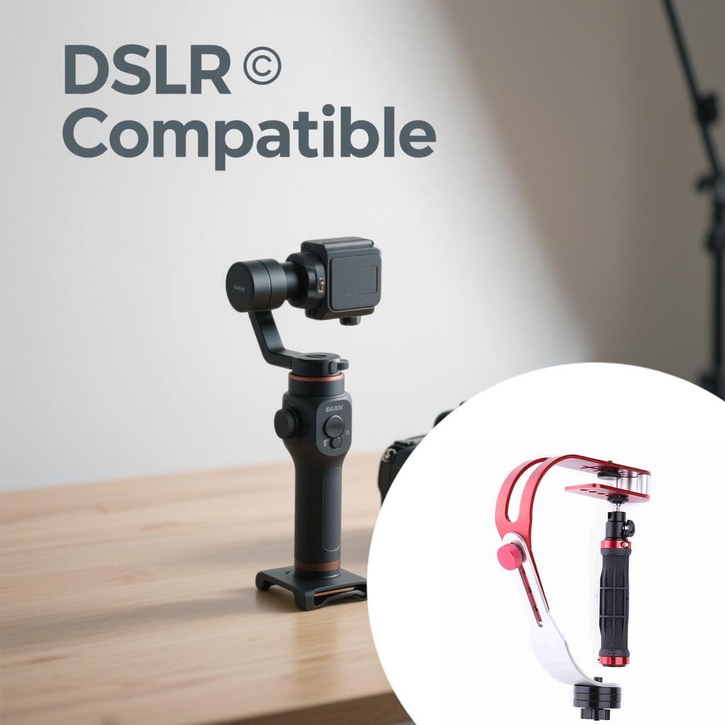 Vyroniapog Professional Steady Video Stabilizer - Lightweight Aluminum Handheld Stabilizer For Dslrs And Camcorders, Ergonomic Grip With Adjustable Balance For Smooth Video Recording