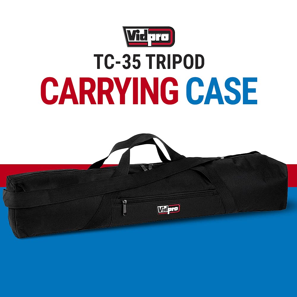 Vidpro 35 Inch Tripod Carrying Case With Strap For Bogen-Manfrotto, Sunpak, Vanguard, Slik, Giottos And Gitzo Tripods