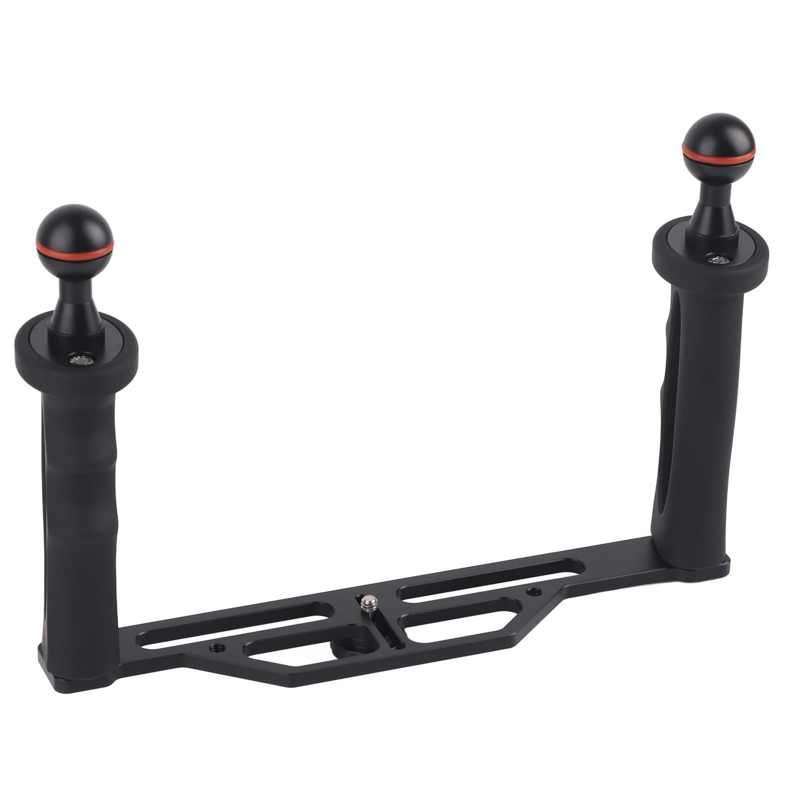 Acouto Dual Handle Aluminium T Stabilizer Rig For Der Camera Housing Case Tray Dual Handheld Stabilizer For Diving Photography