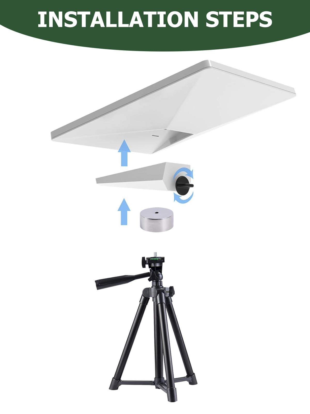 Woofwahouse Starlink Mini Tripod Mount, Starlink Mini Adapter With 1/4'' Screw Easy Mounting On Tripod Stand, Adjustable Height And Tile- Jklj-98