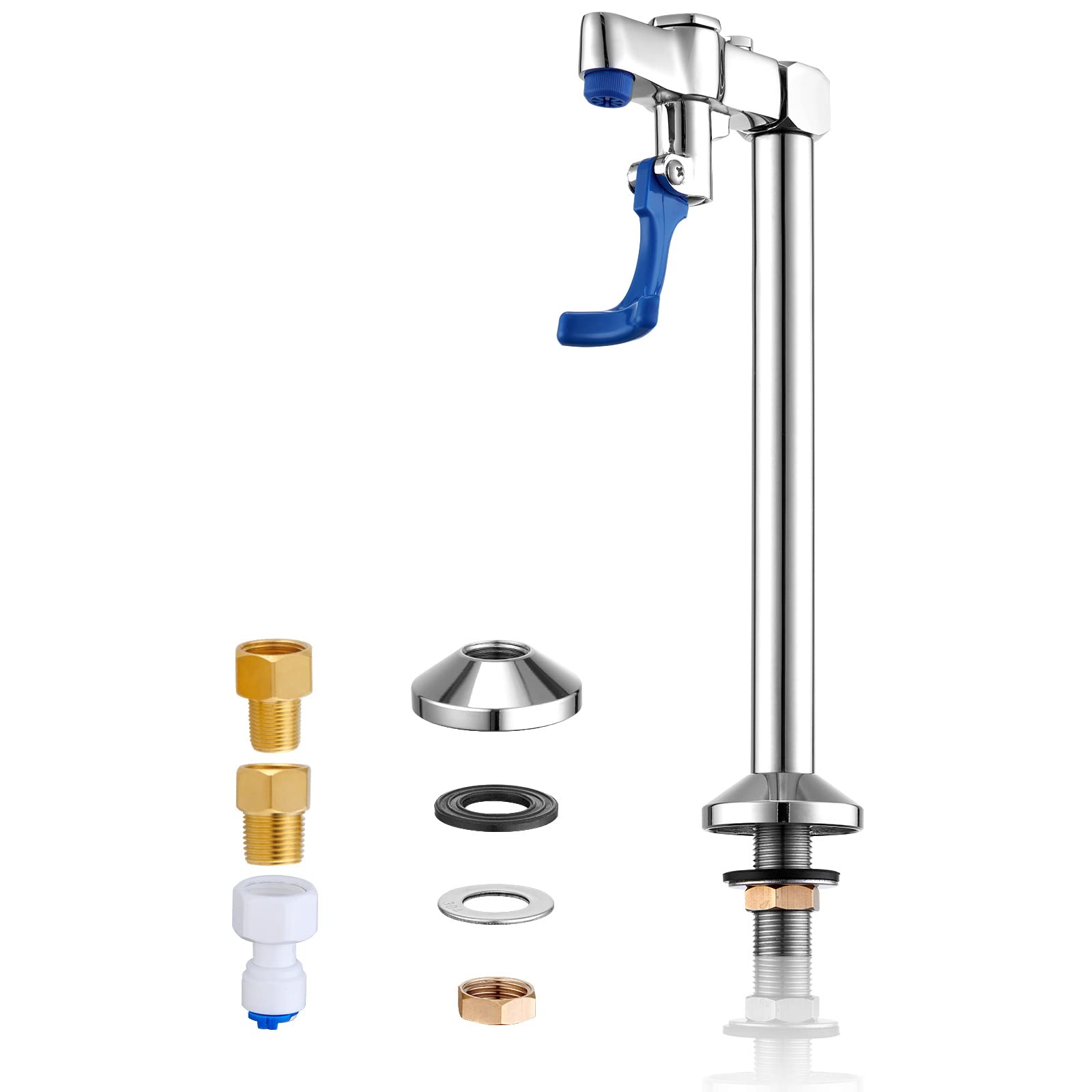 Favorpo Glass Filler 10 Inches Deck Mount Faucet Glass Filling Station Water Station For Restaurants Kitchen Bar G1/2" Male With 3 Connector Adapter Brass Structure
