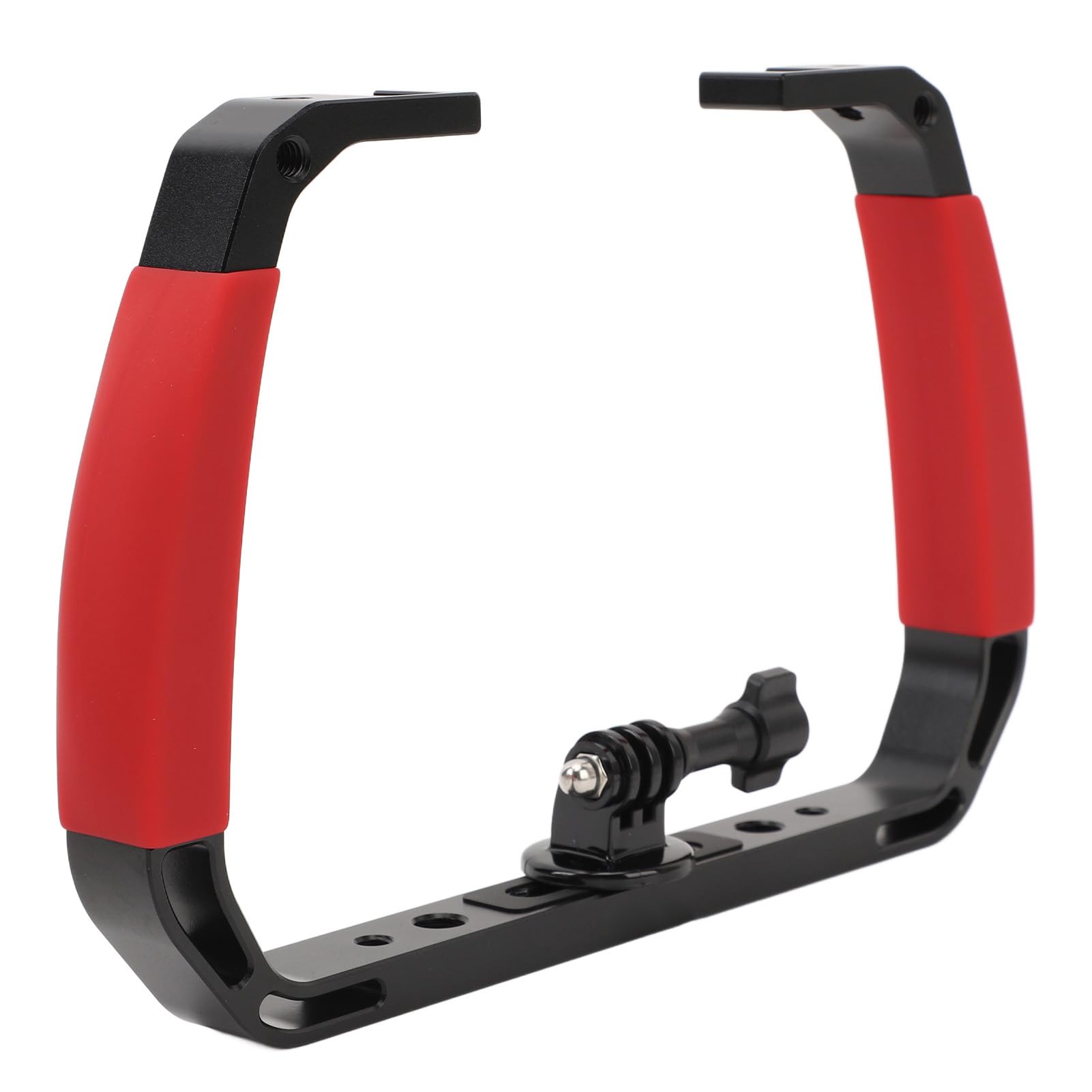Youthink Underwater Diving Rig Stabilizer With Non Slip Grip For Action Camera Handle - For Diving Enthusiasts And Videographers - Aluminium Alloysilicone (Red)