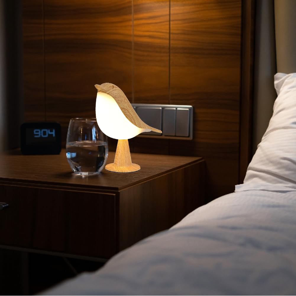 Dlagomlife Protable Hummingbird Cordless Table Lamp Touch Night Light With 3 Dimmer Level Brightness Nightstand Lamps