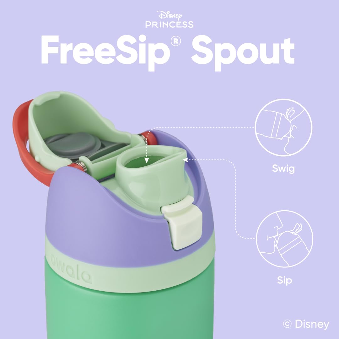 Owala Disney Princess sip Insulated Stainless Steel Water Bottle With Straw For Sports