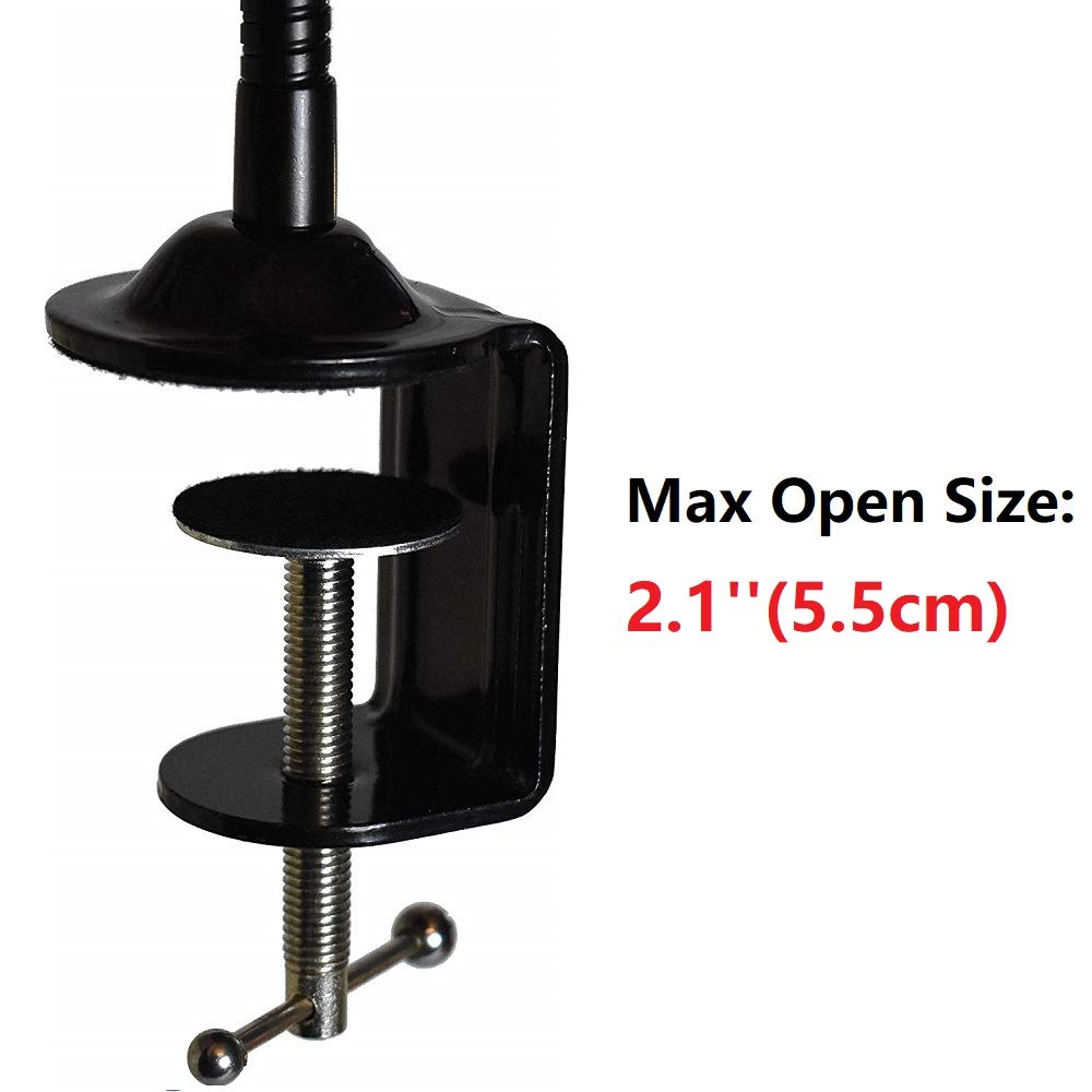 Acetaken 25 Inch Flexible Desktop Jaw Long Arm Clamp Mount Holder Stand Compatible With Logitech Mx Brio 4K, Brio 4K, Brio 500 Webcams