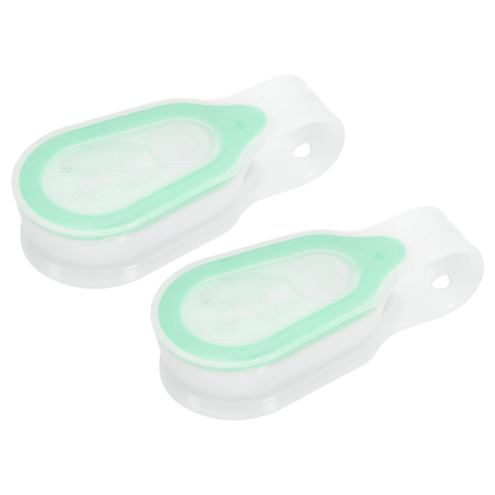 Patikil Led Flashlight, 2 Pack Silicone Night Shift Hands Clip-On Flashlights Night Safety Running Light For Running, Walking, Sports, Outdoor Emergency, Green