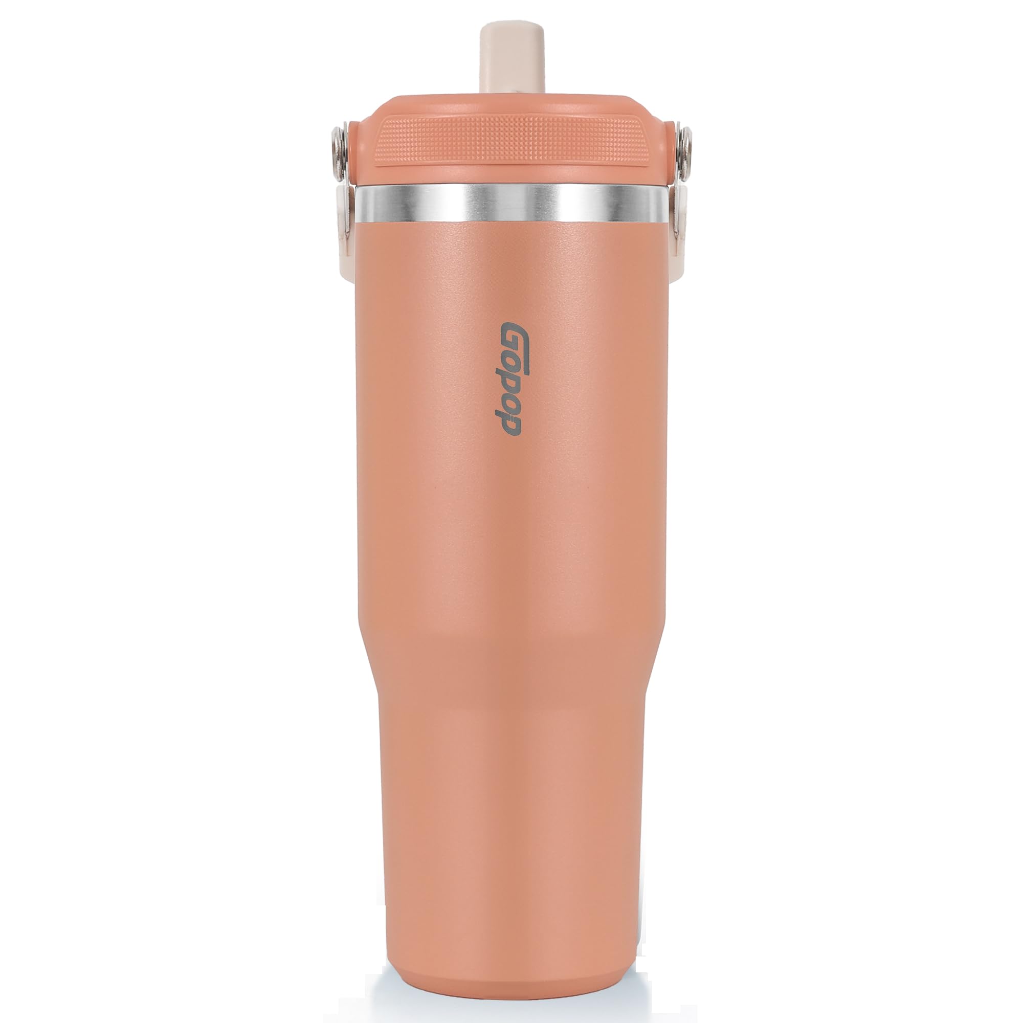 30 Oz Tumbler With Flip Straw - Vacuum Insulated Stainless Steel Water Bottle For Home, Office