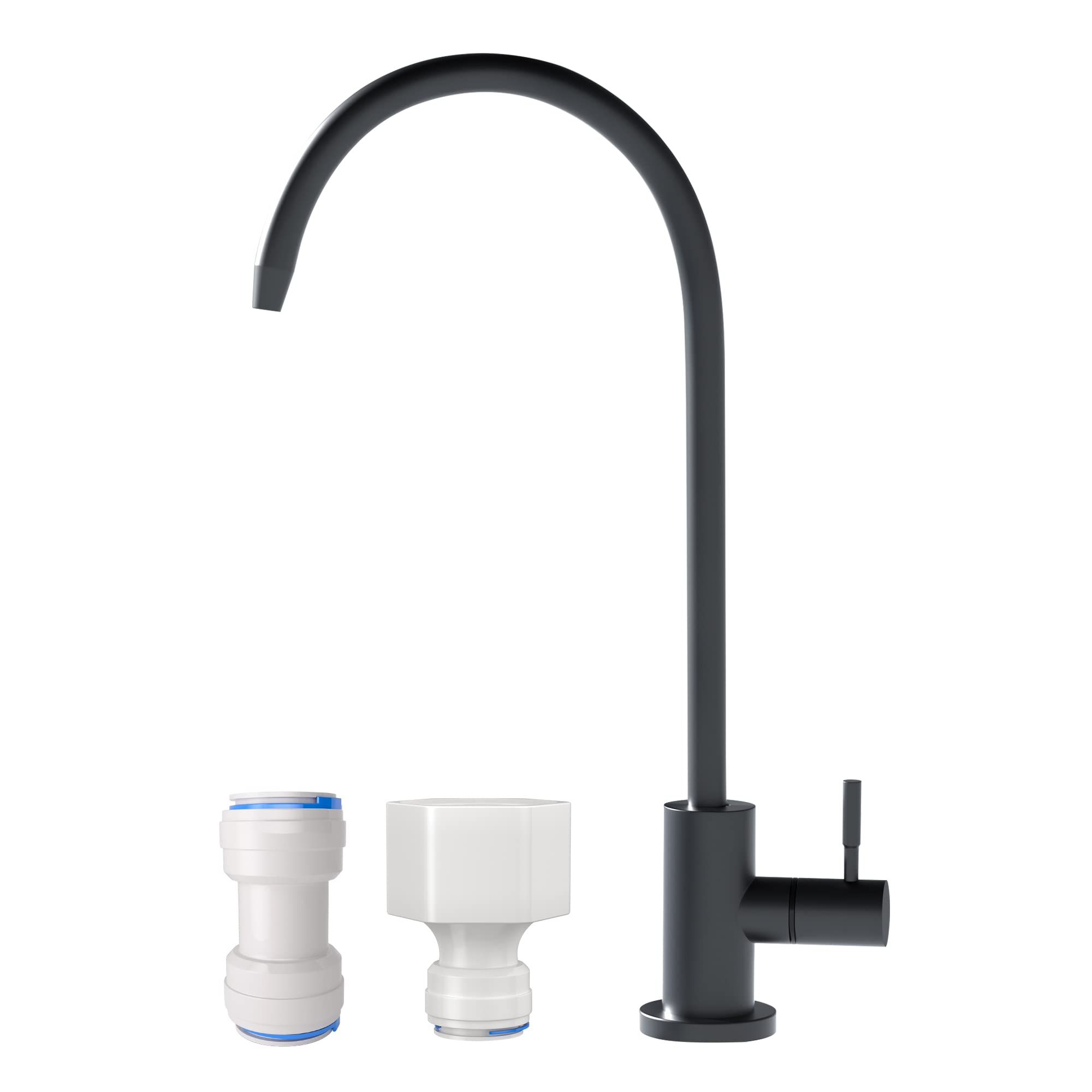 Kinglev Drinking Water Faucet, Kitchen Water Filter Faucet Sink Faucet For Drinking Water Purifier Filter Filtration System, 1/4" Tube, Lead-, Black Brushed Sus304 Stainless Steel By Kinglev…