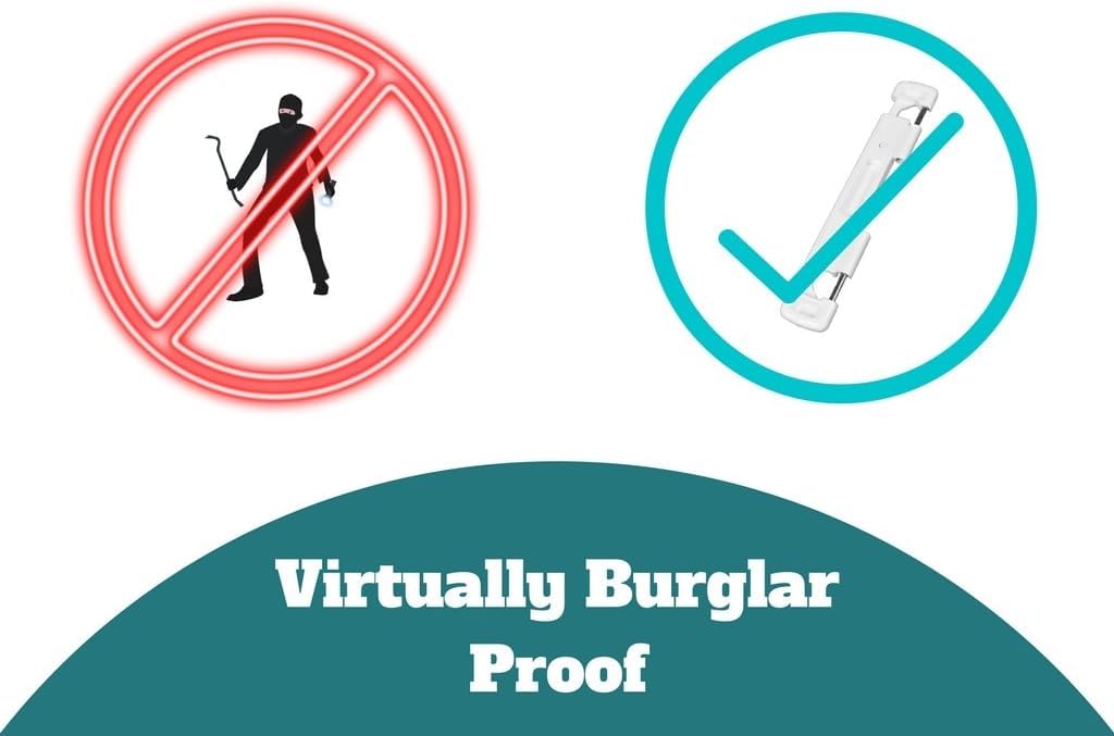 Cal Double-Bolt Lock For Glass Sliding Doors - Advanced Technology To Keep Your Family Safe And Secure - High Security Lock - Virtually Burglar Proof (Double Bolt Lock, Silver)