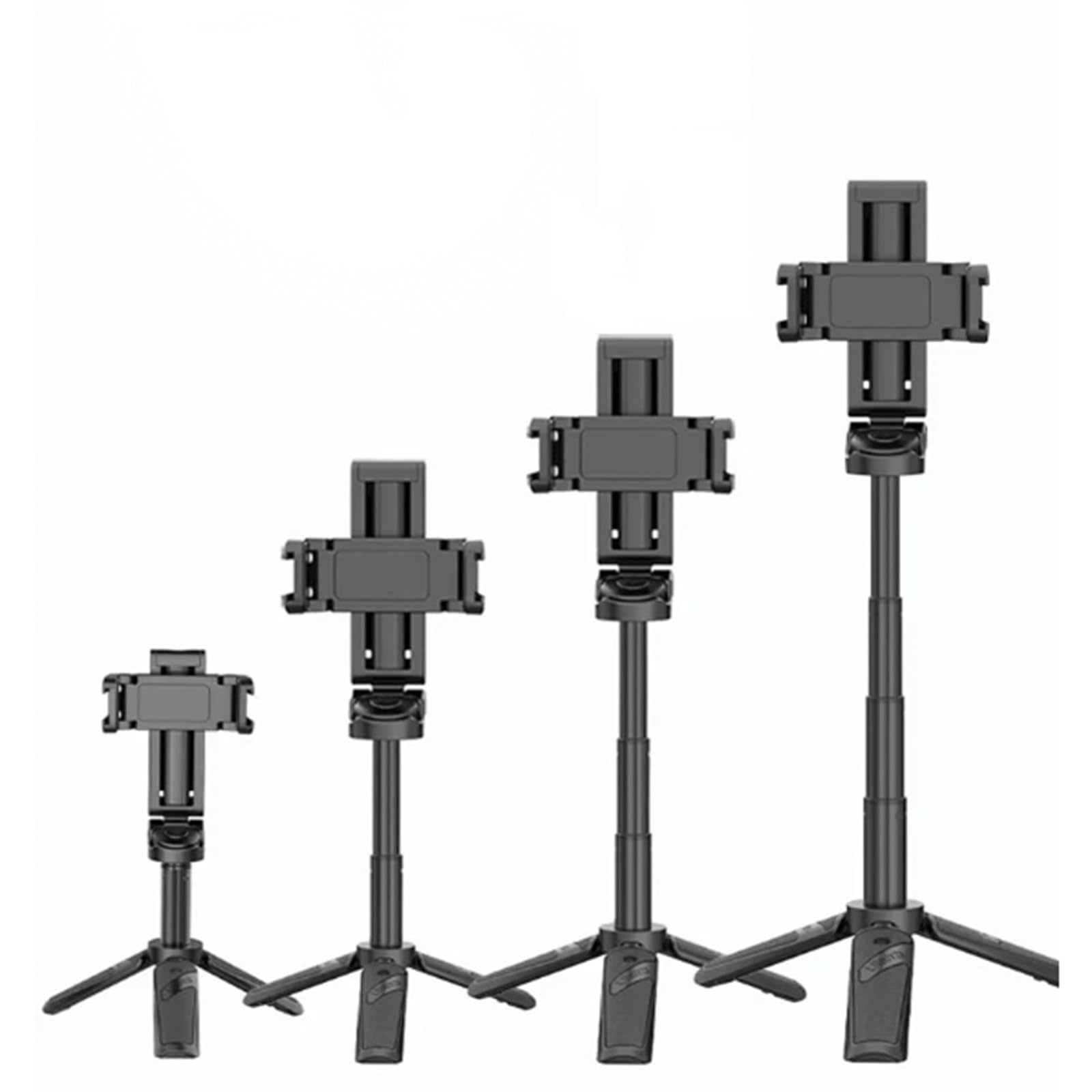 Zlinib Pocketflex Mini Tripod Razunoth, Tripod Mini Jj02, 360° Rotation, Bluetooth Remote Control, Adjustable Angles, Durable Aluminum Alloy, Supports Up To 2Kg For Smartphones And Cameras (Black)