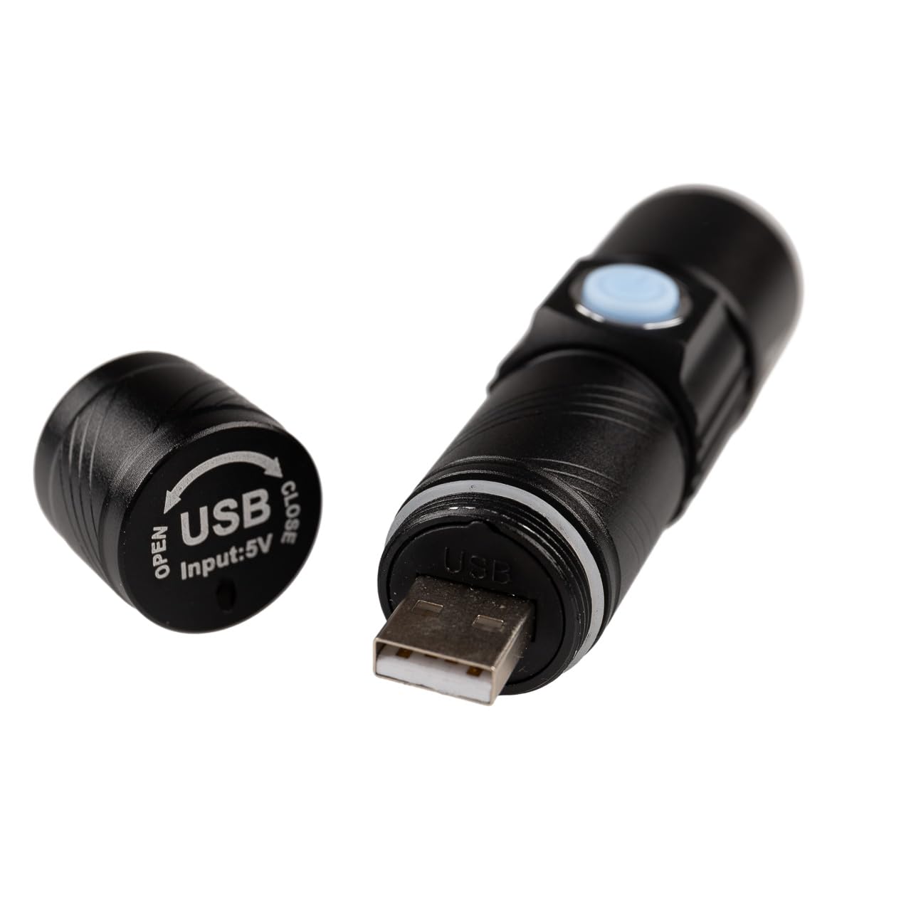 West Coast Paracord Led Flashlight, 3 Modes, Adjustable Zoom Focus, Usb Rechargeable, Portable Edc Utility Light, Bright 200 Lumens, Long Battery