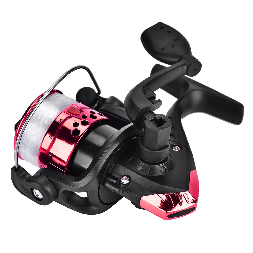 Oukens Fishing Reel, 3 Colors Freshwater Plastic Plating Lightweight Spinning Fishing Reel Tackle Accessory