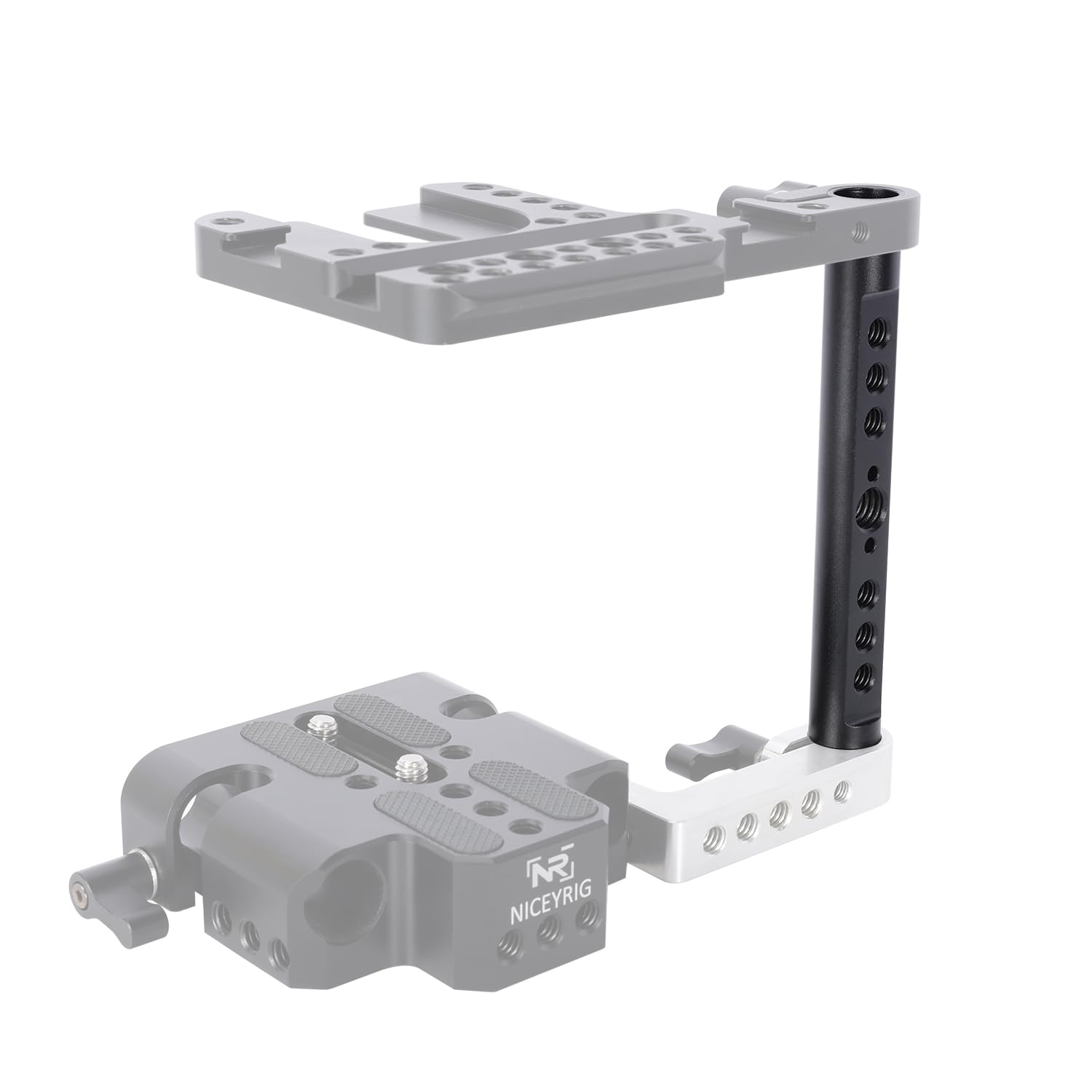 Niceyrig 5 Inch 15Mm Rod Aluminum Alloy Cheese Rod With 1/4 3/8 Locating Holes Applicable For Dslr 15Mm Rod Rail System - 544