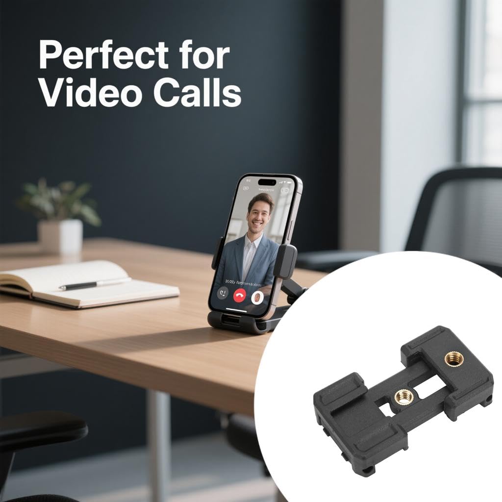 Vyroniapog Hot Shoe Extension Bracket With Non-Slip Footpad - Versatile Tripod Mount Adapter For Phones, Compact And Portable With Adjustable Clamps And 1/4In Screw Holes