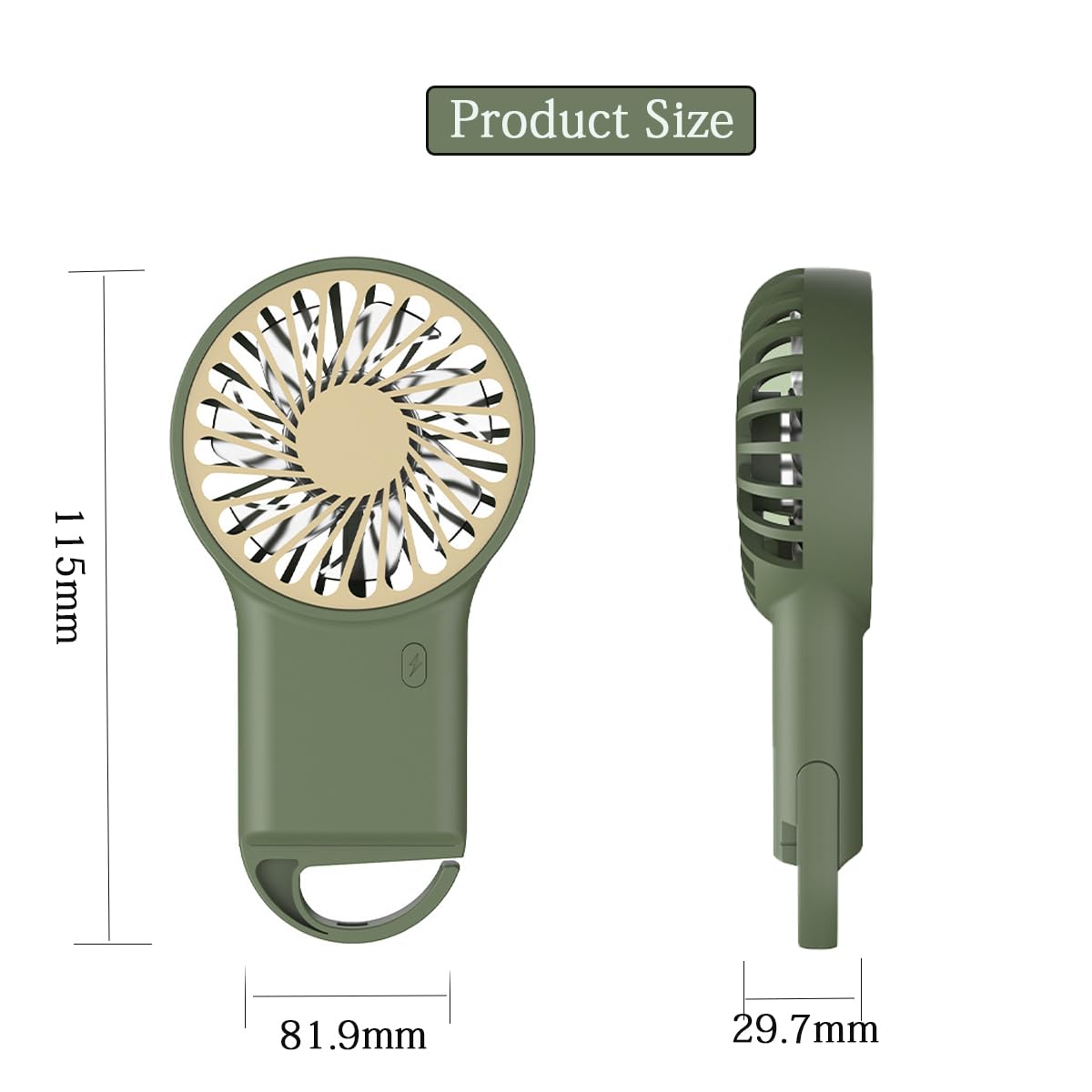 Personal Fans Mini Handheld Fan,Portable Hand Fan With Usb Rechargeable,3 Speeds Adjustable,2 In 1