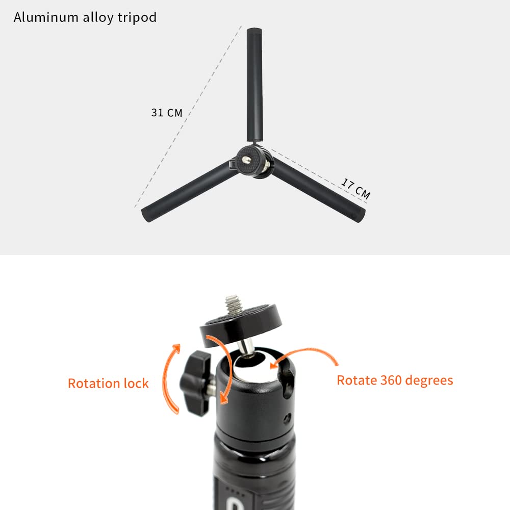 Maxcam Light Battery Power Tripod Accessories Kit For Sony Camera, Bundle Includes Battery Power Grip + Led Fill Light + Aluminum Alloy Tripod + Mini Ball Head