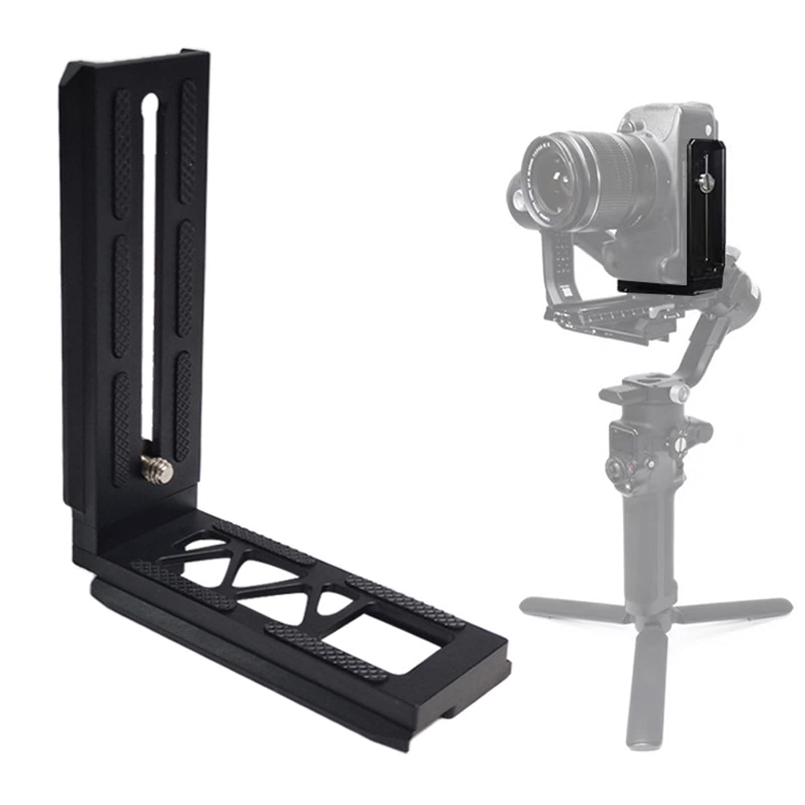 Haoyull 1/4 Screw Quick Release Plate L Bracket For Rsc2 Handheld Stabilizer Video Camera Video Shooting Standard Holder, Length 120Mm, As The Picture Shows