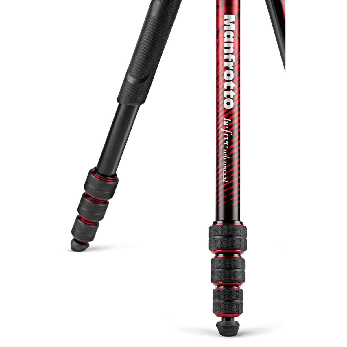 Manfrotto Be Advanced Twist 4-Section Aluminum Travel Tripod With Ball Head, Red