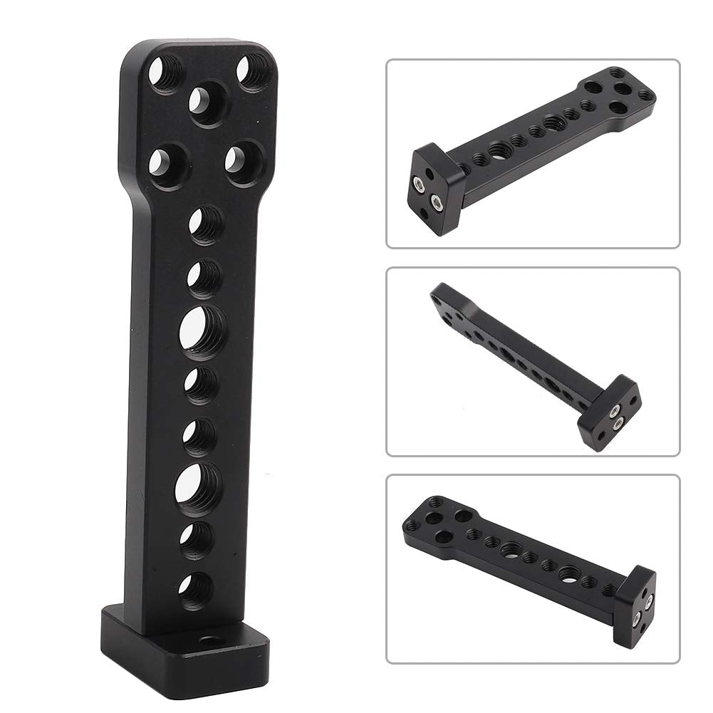 Agatige Mounting Plate,Aluminium Alloy Monitor Mount Plate Lightweight External Stabilizer Holder Plate With Fittings Mic Monitor Holder For Ronin S,11 X 3 X 2Cm