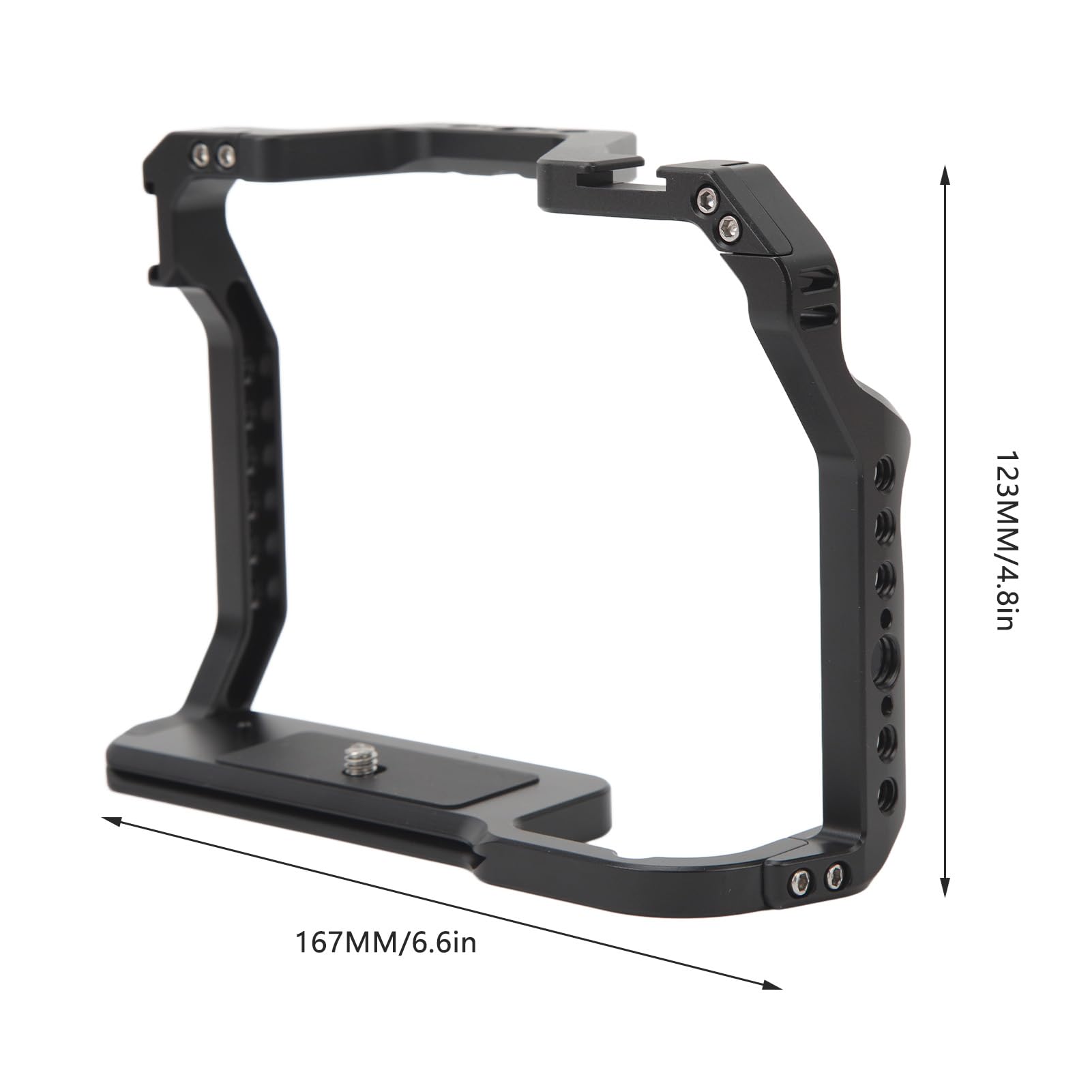 Yoidesu Camera Cage For 5Dmark3 5Dmark4, Aluminum Alloy Rugged Camera Stabilizer, Video Camera Cage Rig With Threaded Hole Cold Shoe Support Equipment Expansion