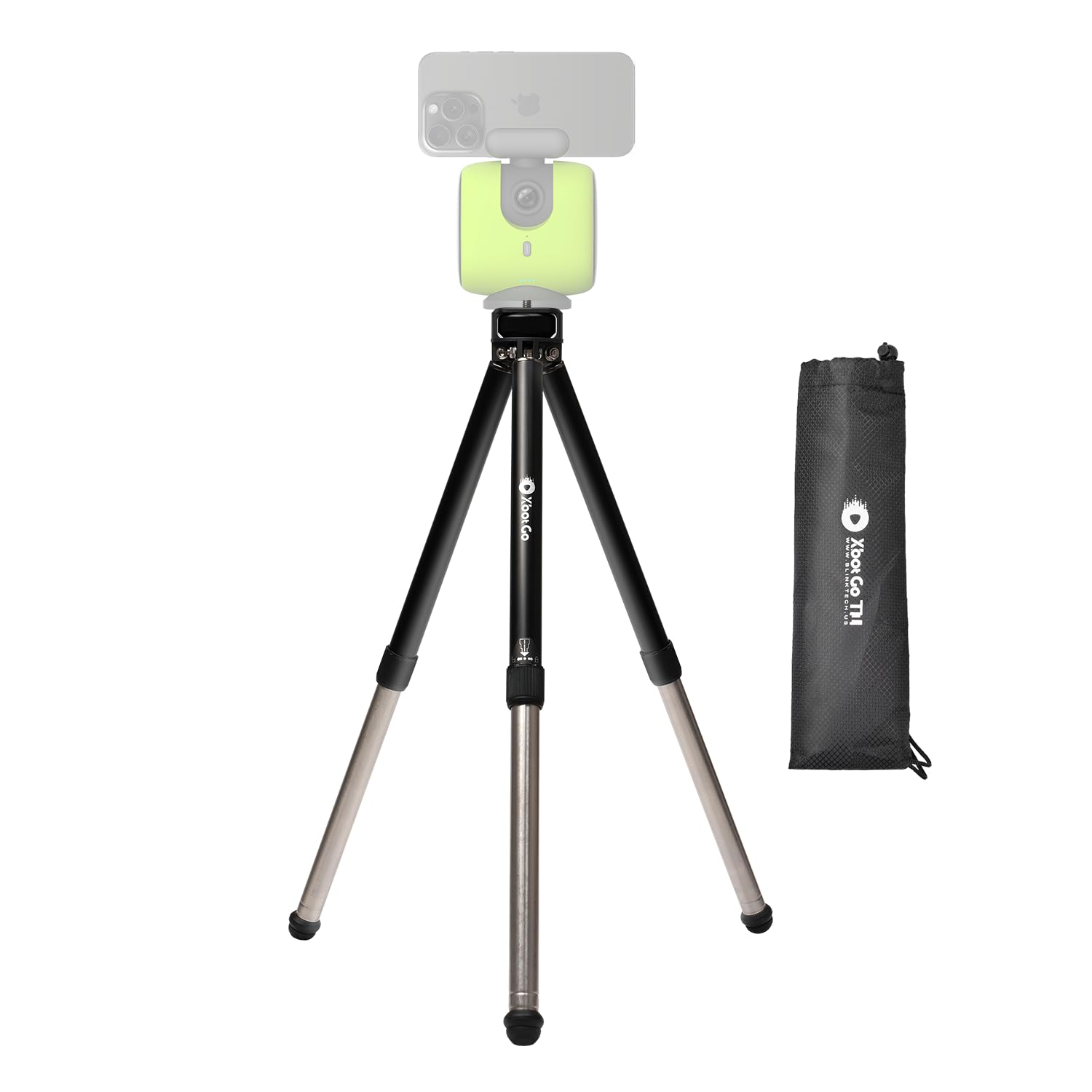 Xbotgo Update T1 Tripod, 3.77Ft Height, 6.6Lb Load Capacity, Lightweight Aluminum, Compatible With Chameleon Sports Gimbal, Extra Quick-Release Mount, Easy Setup, Portable