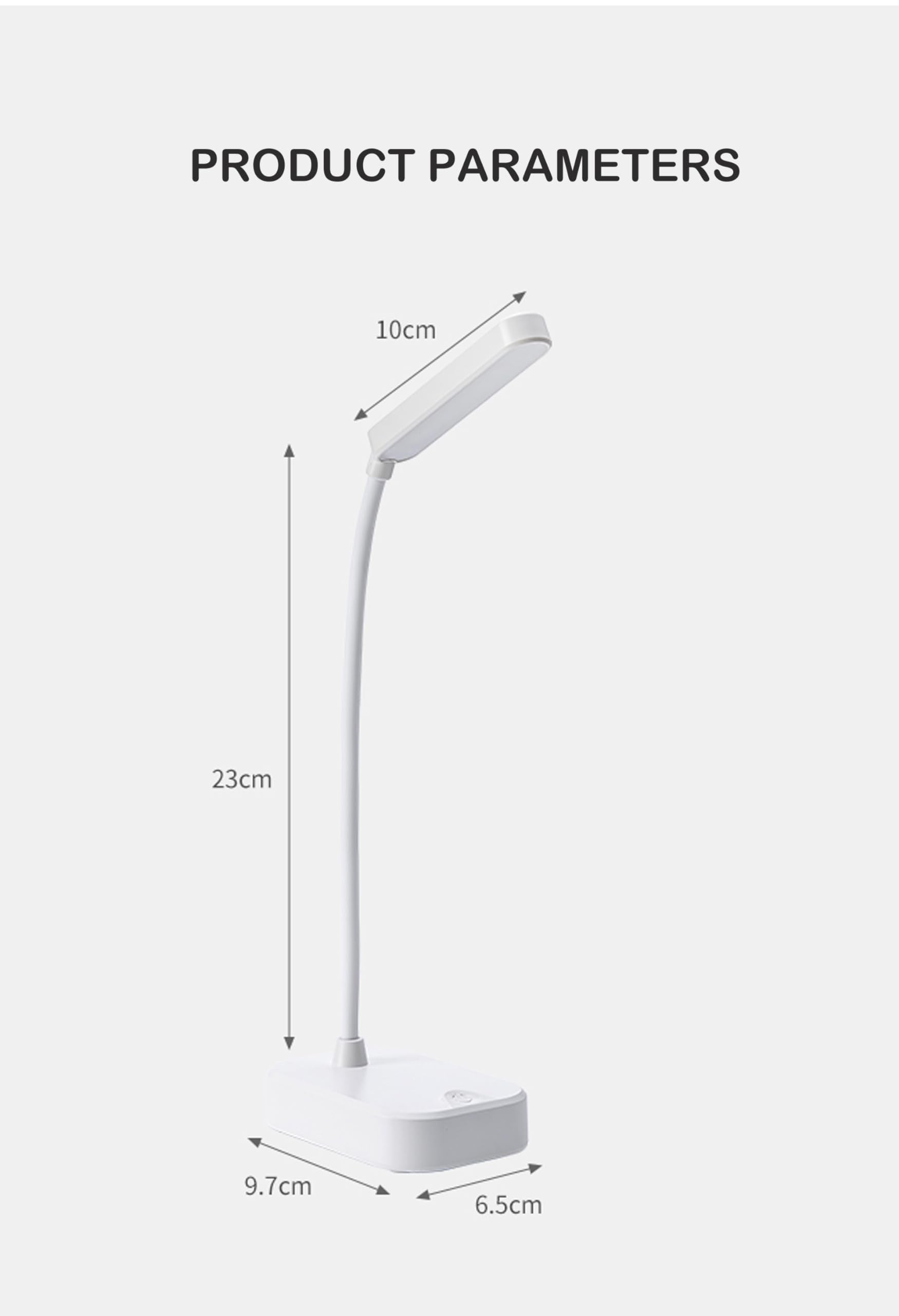 Bjack 2 Pack Of Bright Office Desk Lamp, 360 °Flexible Gooseneck Eye Protection Batter Lamp, 3 Position Adjustable Touch Control Light Night Studying Reading Room, Mini Desk Lamps Small Spaces