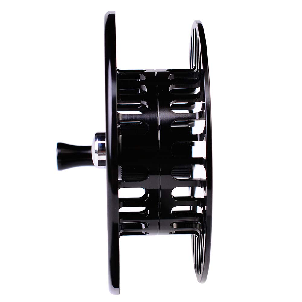 Baikalbass Fly Fishing Reel Fly Reels - Large Arbor Cnc-Machined Aluminum Alloy Body Light Weight 5/7, 7/9, 9/10 Wt (Black, Green, Silver/Blue, Gray-Green, Silver-Blue,Gunmetal,Ice Blue,Sapphire Blue)