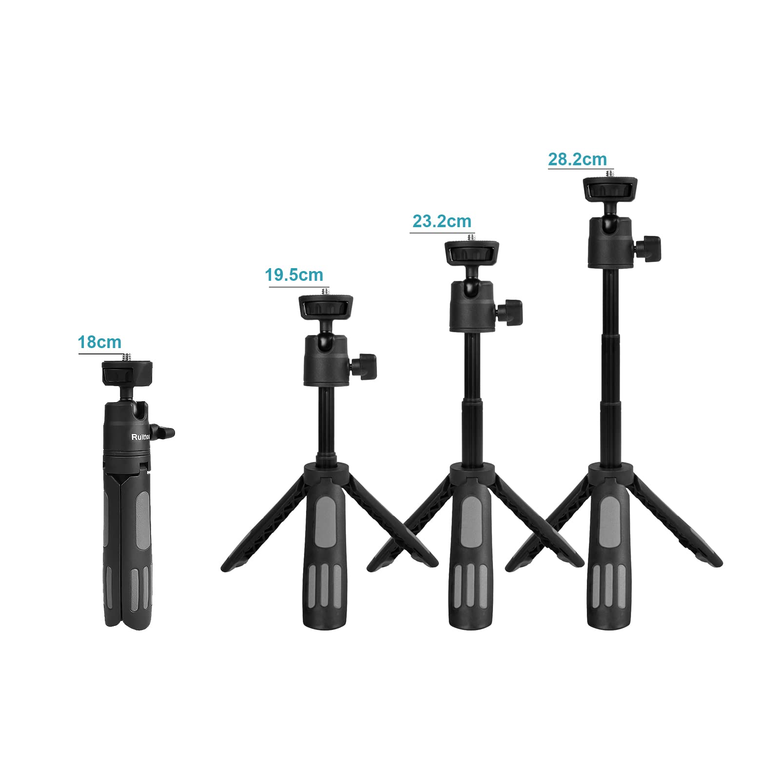 Ruittos Phone Tripod Stand And Selfie Stick For Iphone, Webcam, Desktop, Sony, Go Pro, Travel 11.5Inch Tripod Compatible Dji Osmo Pocket 3, 2