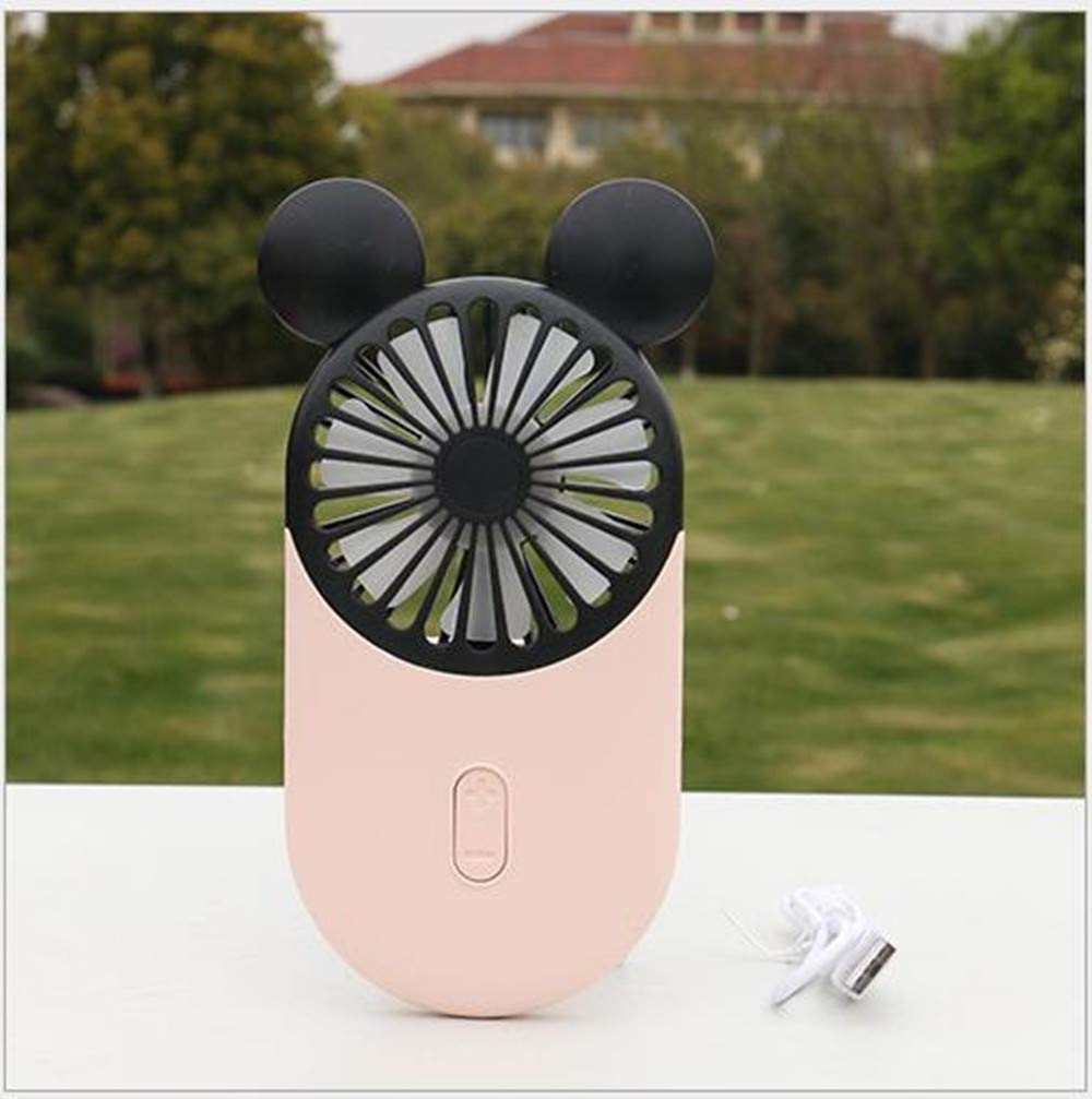 Cute Personal Mini Fan, Handheld & Portable Usb Rechargeable Fan With Beautiful Led Light