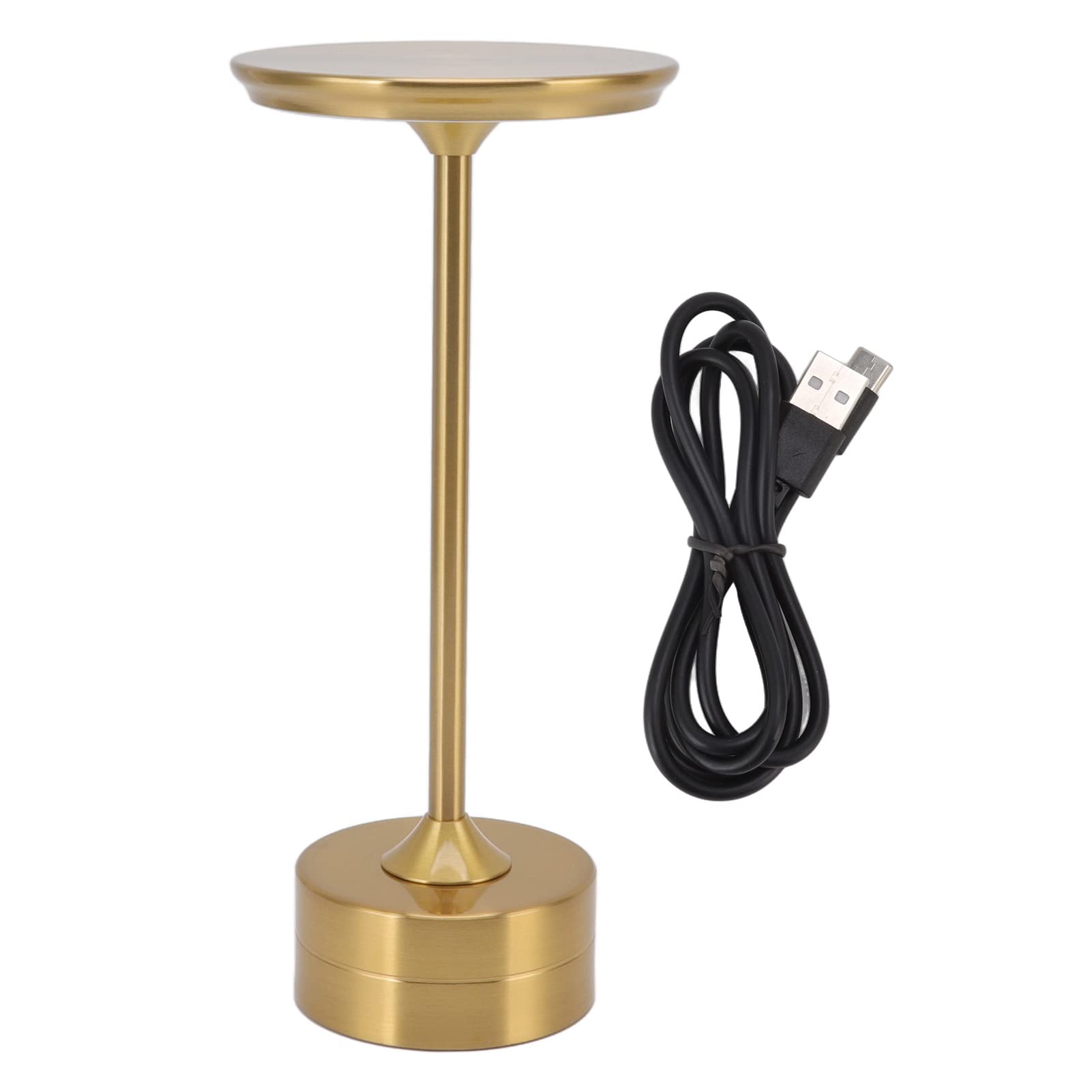 Ywbl-Wh Cordless , Led Rechargeable Cordless Touch 2000Mah 3 Levels Brightness Portable Usb C Brightness Led Metal, Table Lamps (Gold)