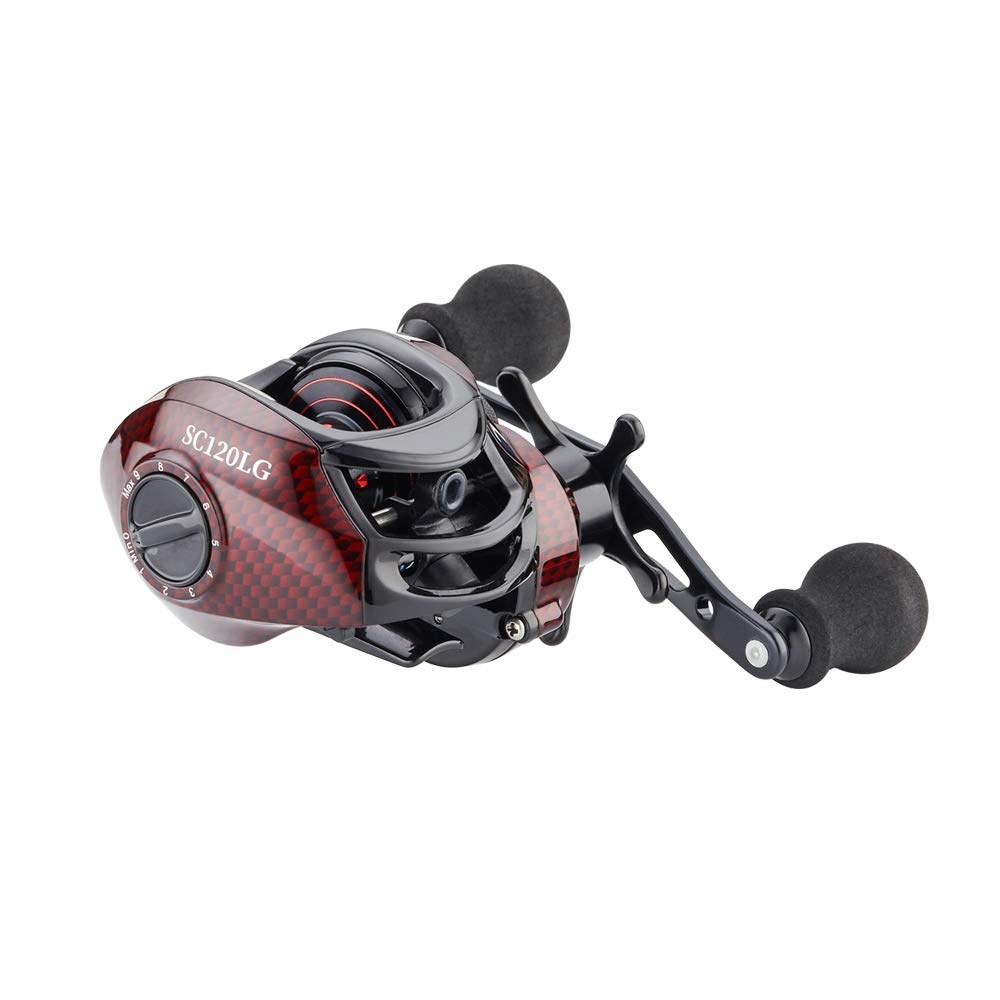 Fishdrops Baitcaster Reels, 9+1Bb, Cnc Aluminum Spool, Magnetic Brake System Bait Caster Reel High Speed Gear Ratio 7.0:1 Ultra Smooth Low Profile Baitcasting Fishing Reel