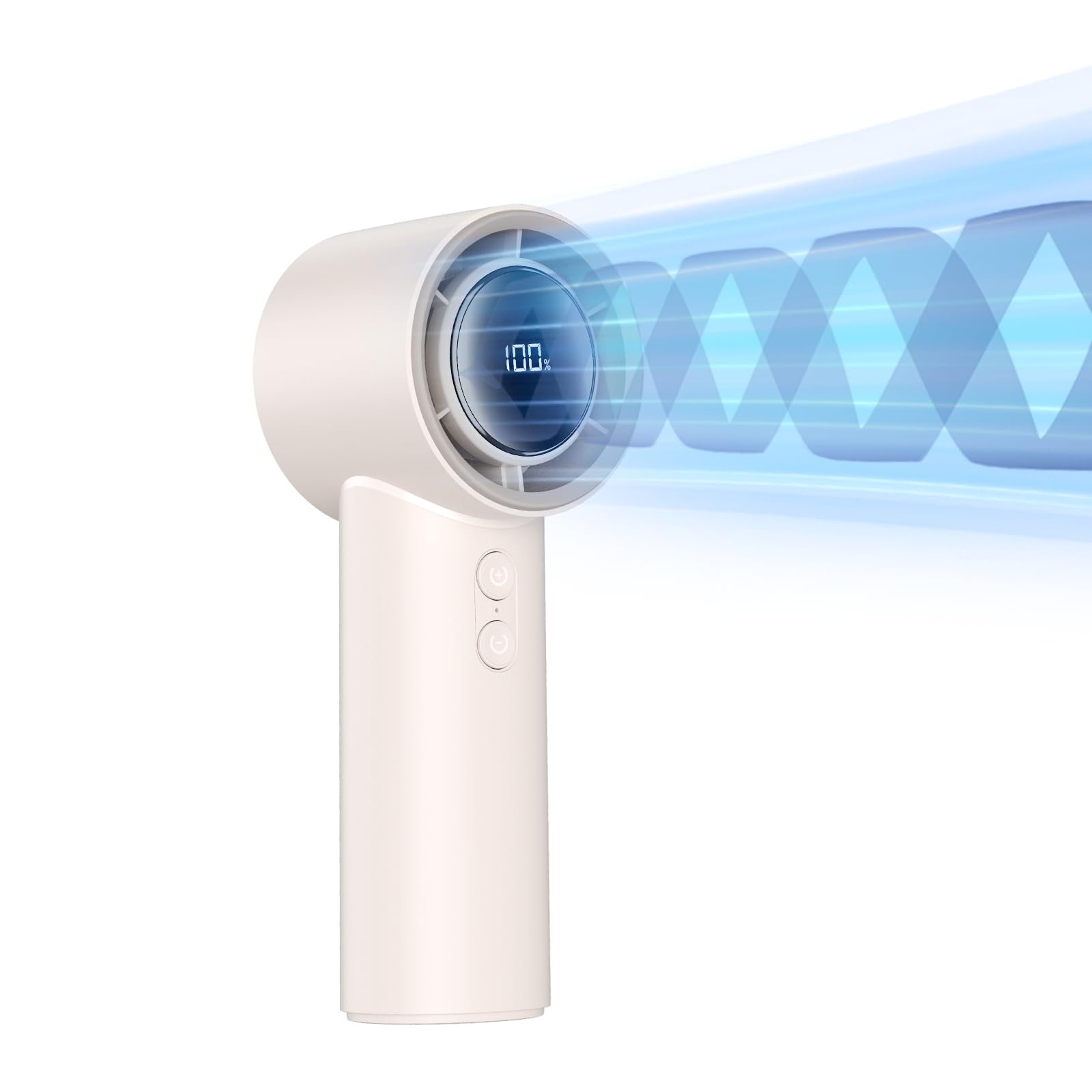 Otpeir Portable Fan, Turbo Handheld With Adjustable Speed(1-100), 4000Mah Battery Rechargeable - Koospark