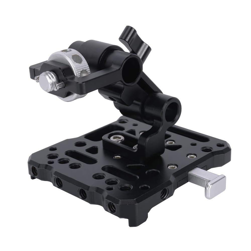 Niceyrig V Mount Battery Plate Kit With Magic Arm, Adjustable Angle Quick Release V-Lock Plate For Camera Cage, Top Handle, 15Mm Rod Clamp - 701